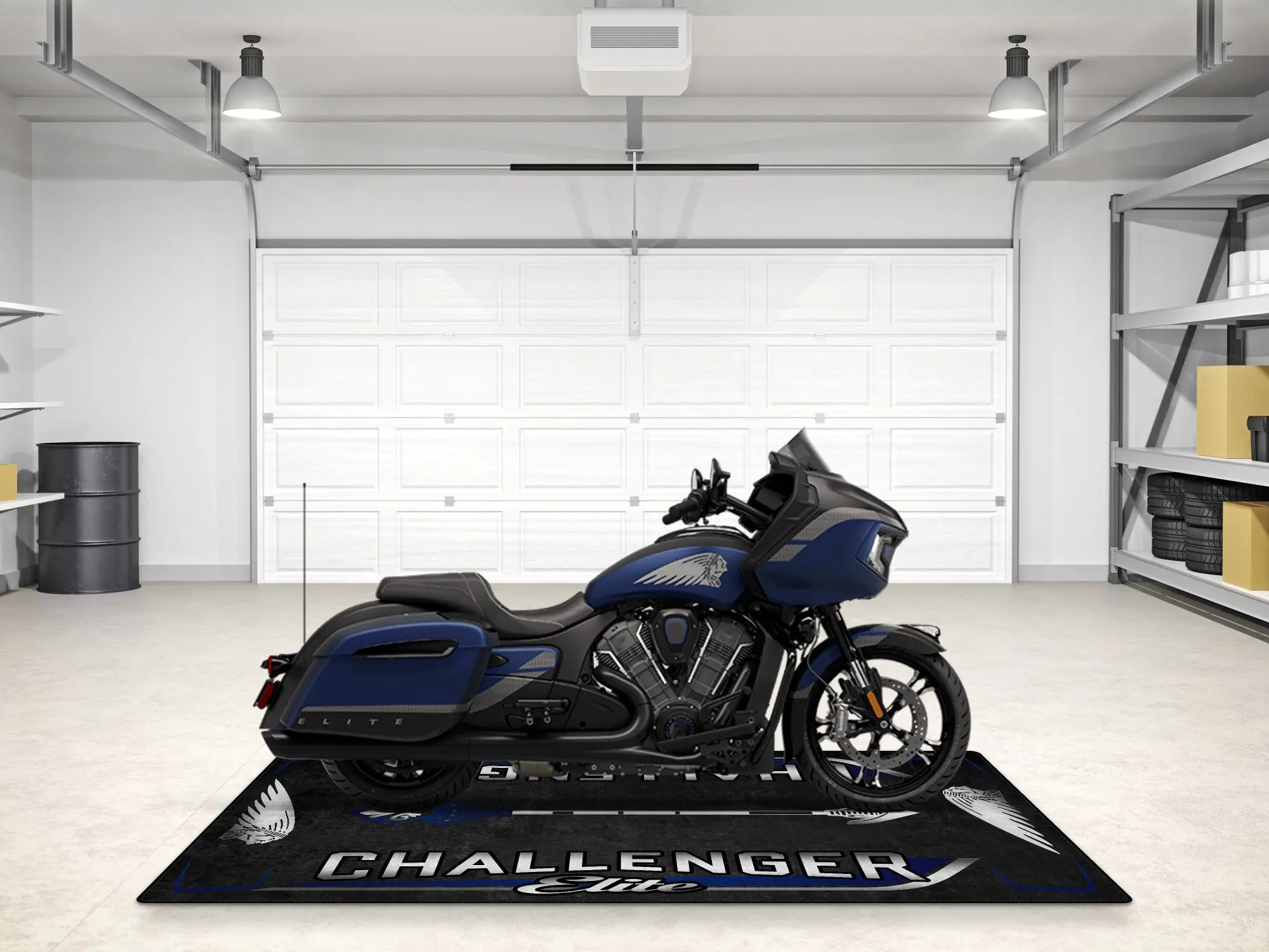 Designed Pit Mat for Indian Challenger Elite Motorcycle - MM7334 - Image 5