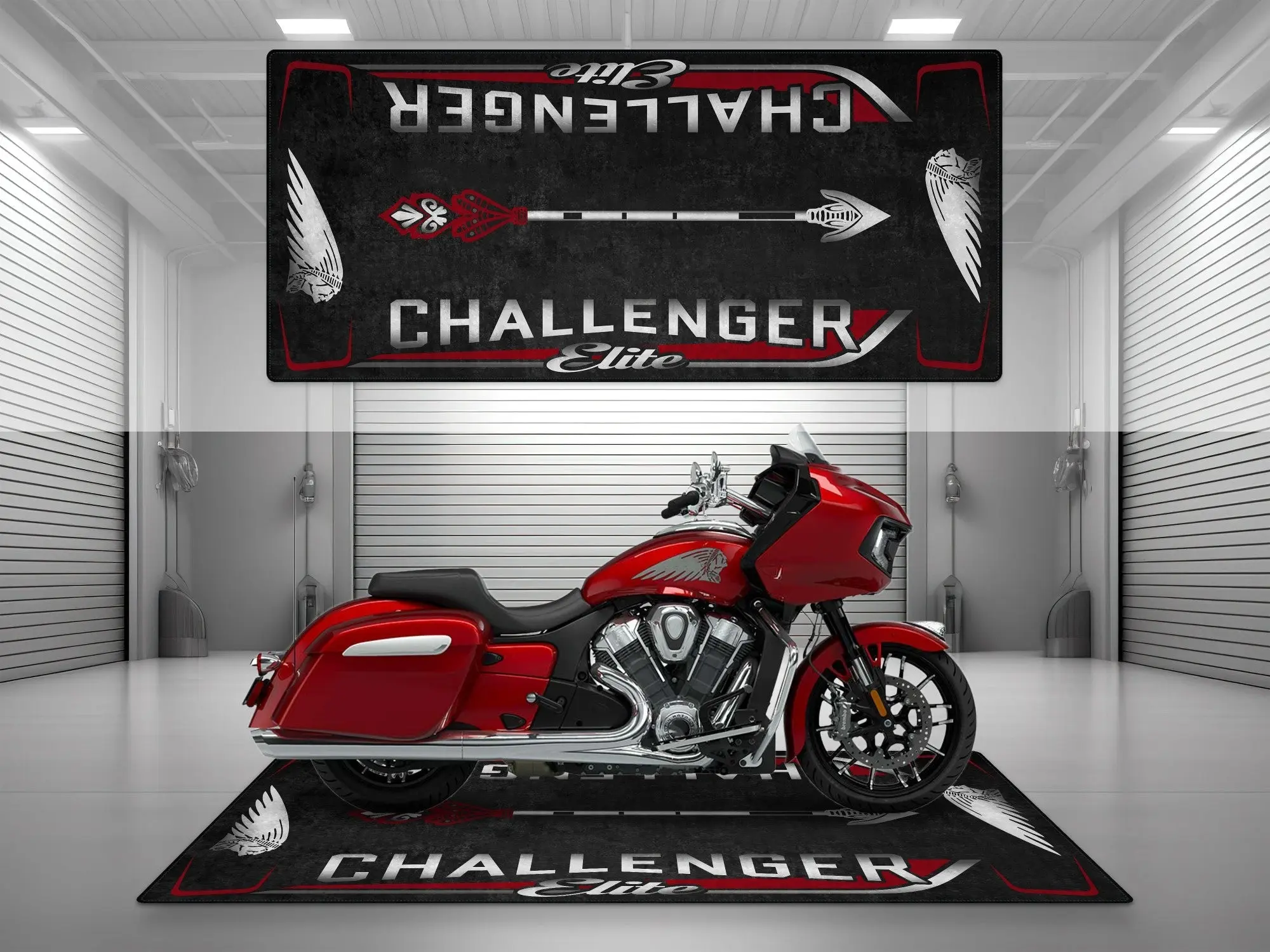 Designed Pit Mat for Indian Challenger Elite Motorcycle - MM7334 - Image 6