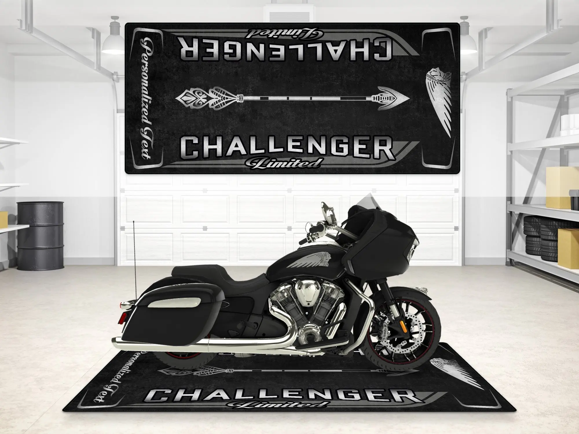 Designed Pit Mat for Indian Challenger Limited Motorcycle - MM7333 - Image 11