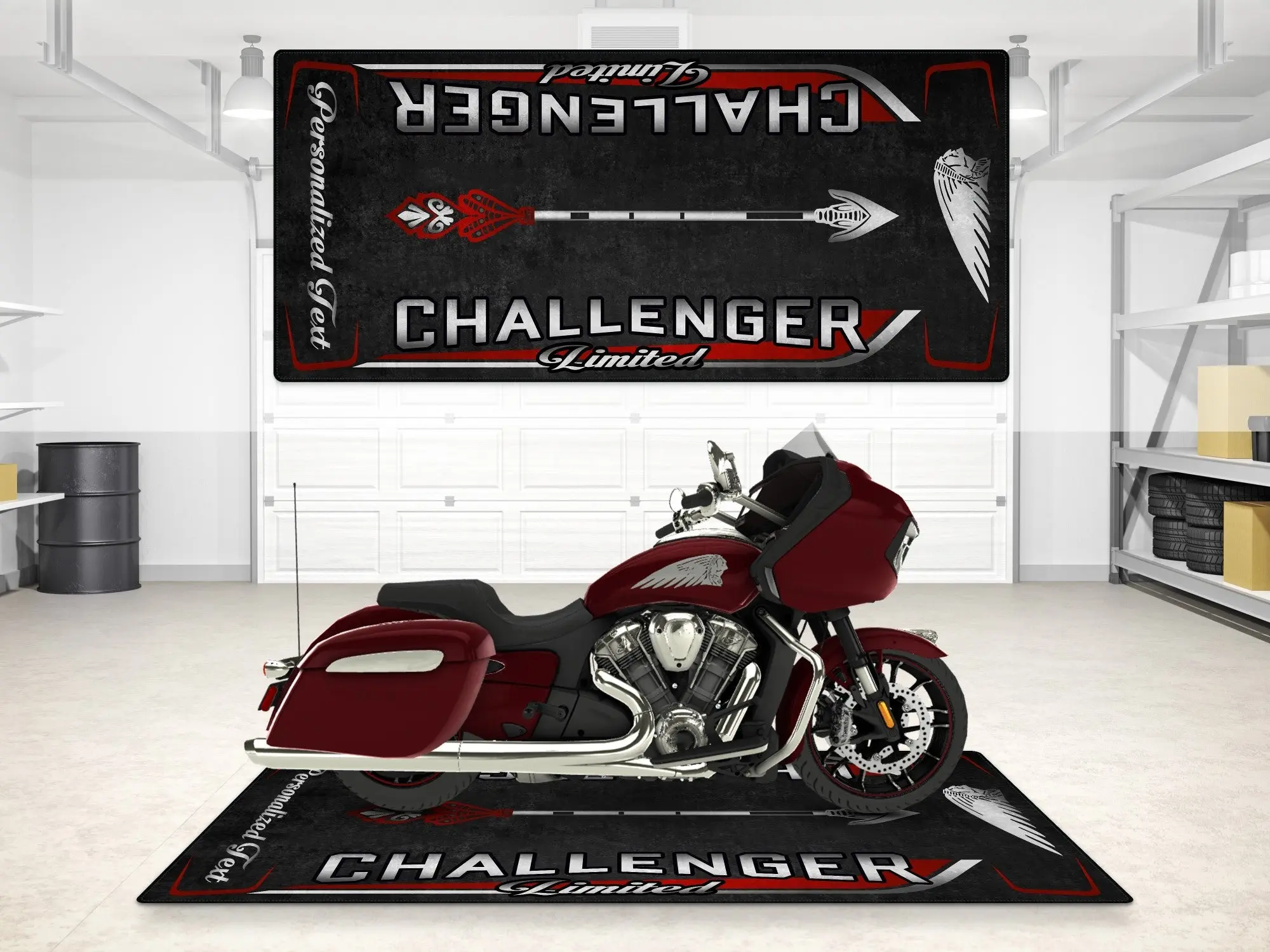 Designed Pit Mat for Indian Challenger Limited Motorcycle - MM7333 - Image 3