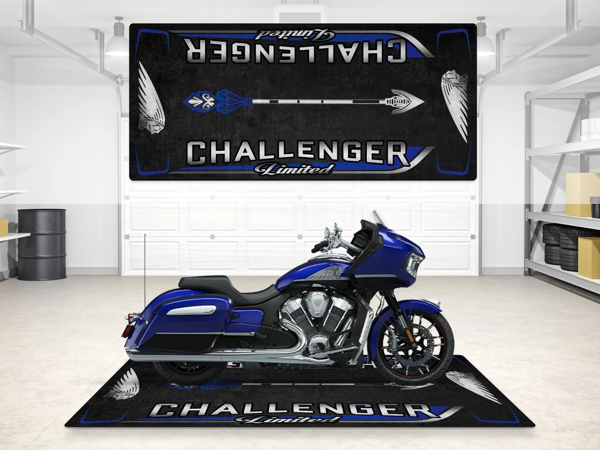 Designed Pit Mat for Indian Challenger Limited Motorcycle - MM7333 - Image 5