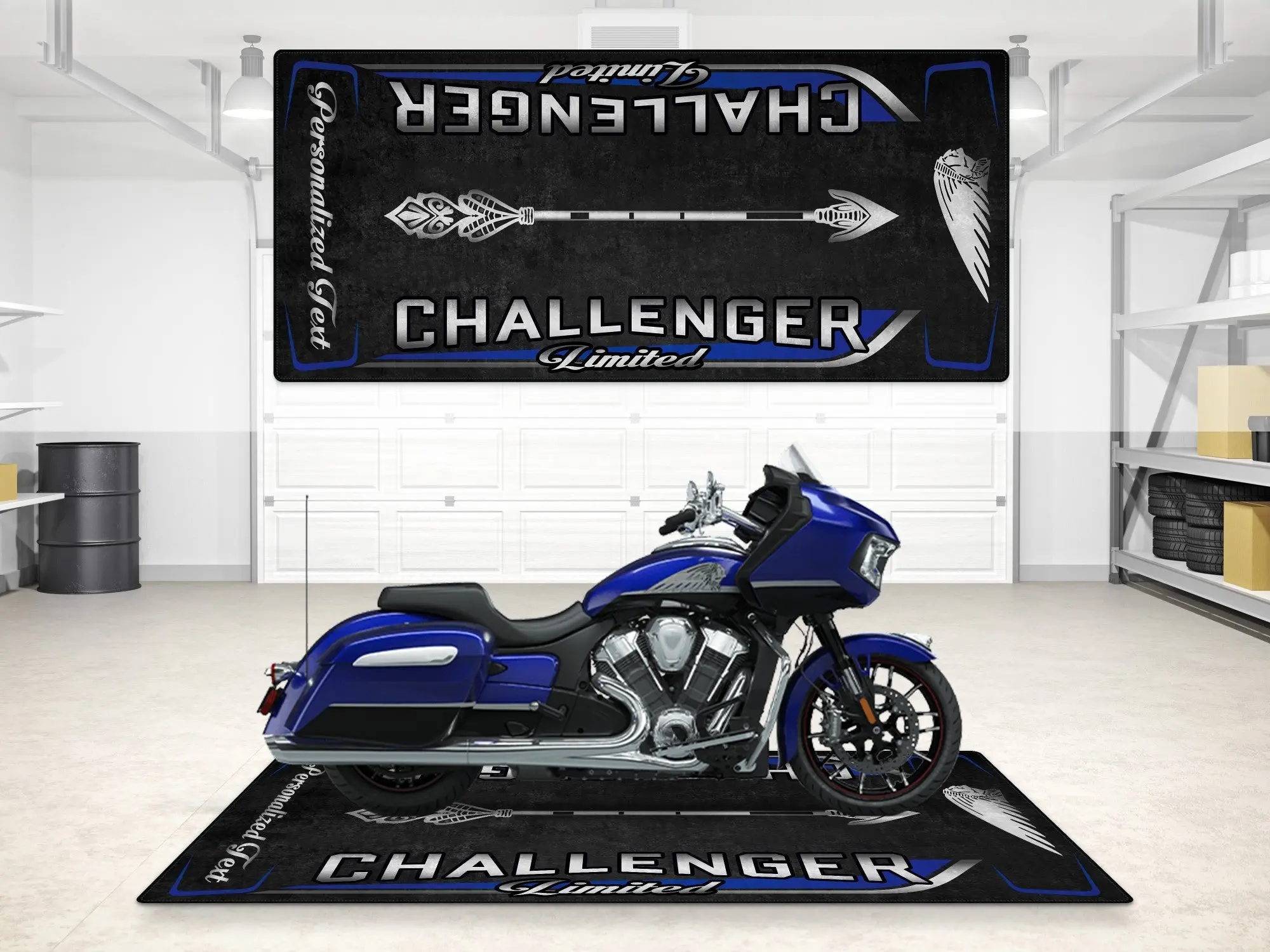 Designed Pit Mat for Indian Challenger Limited Motorcycle - MM7333 - Image 7
