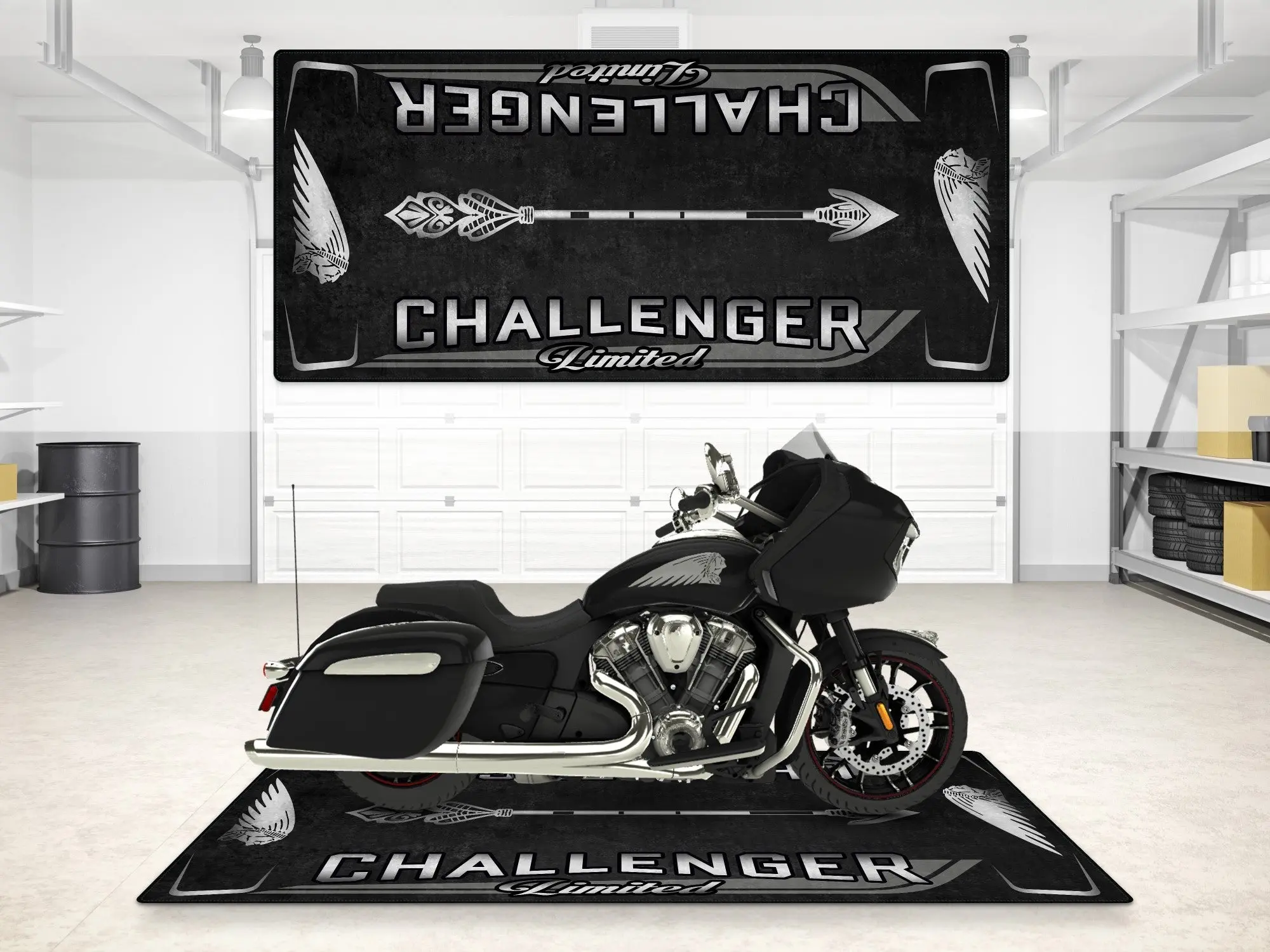 Designed Pit Mat for Indian Challenger Limited Motorcycle - MM7333 - Image 9