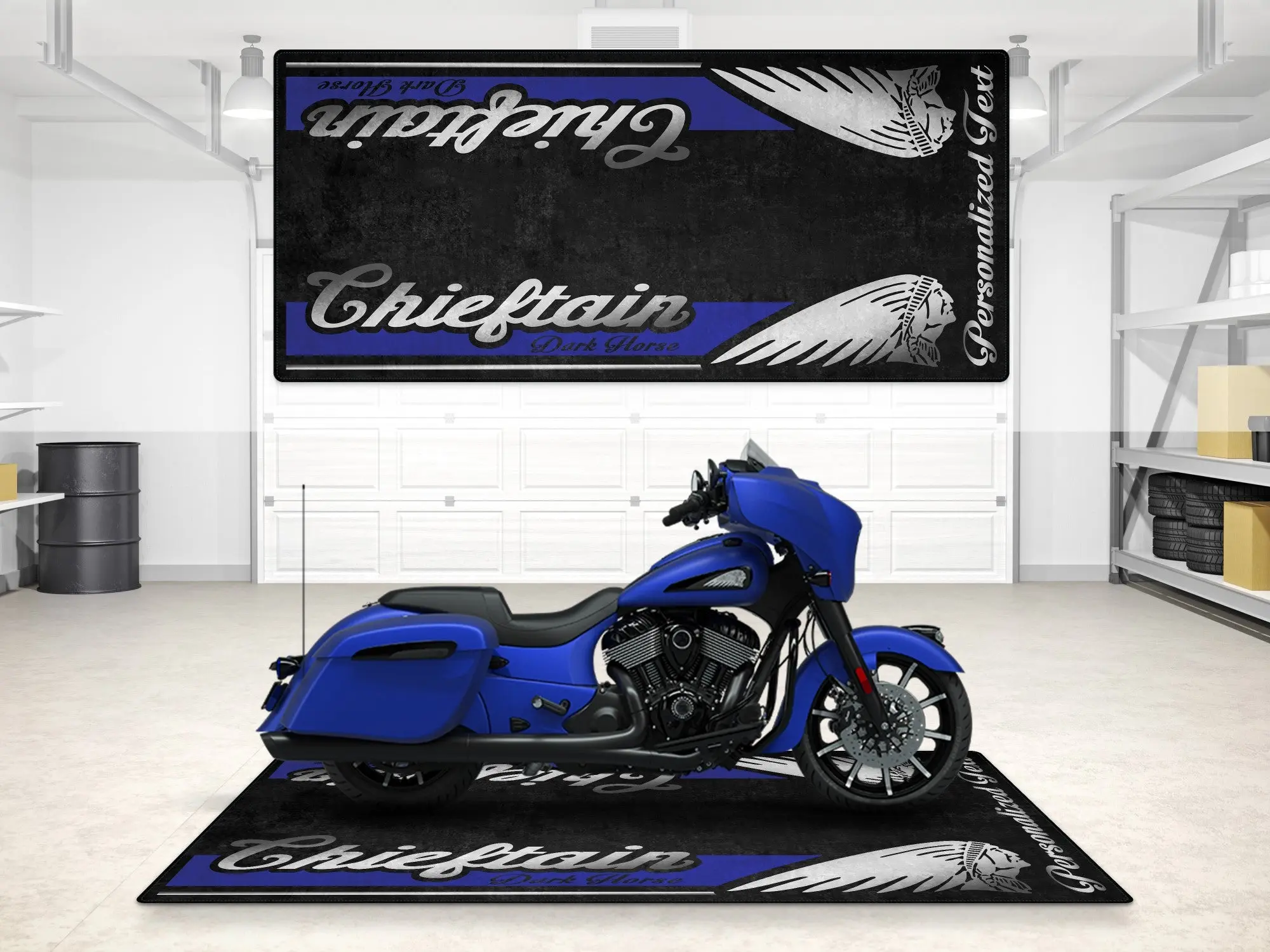 Designed Pit Mat for Indian Chieftain Dark Horse Motorcycle - MM7328 - Image 10