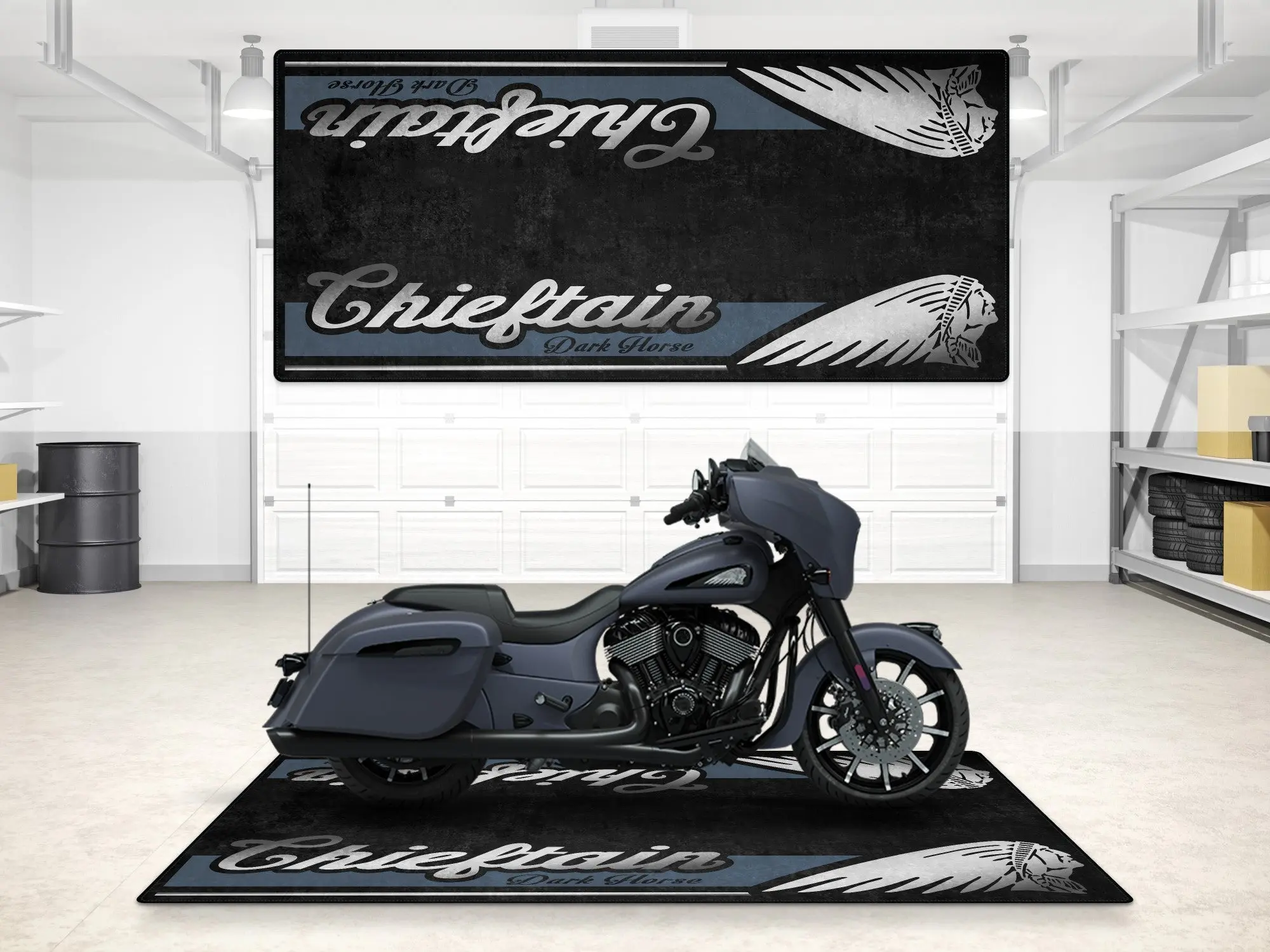 Designed Pit Mat for Indian Chieftain Dark Horse Motorcycle - MM7328 - Image 11