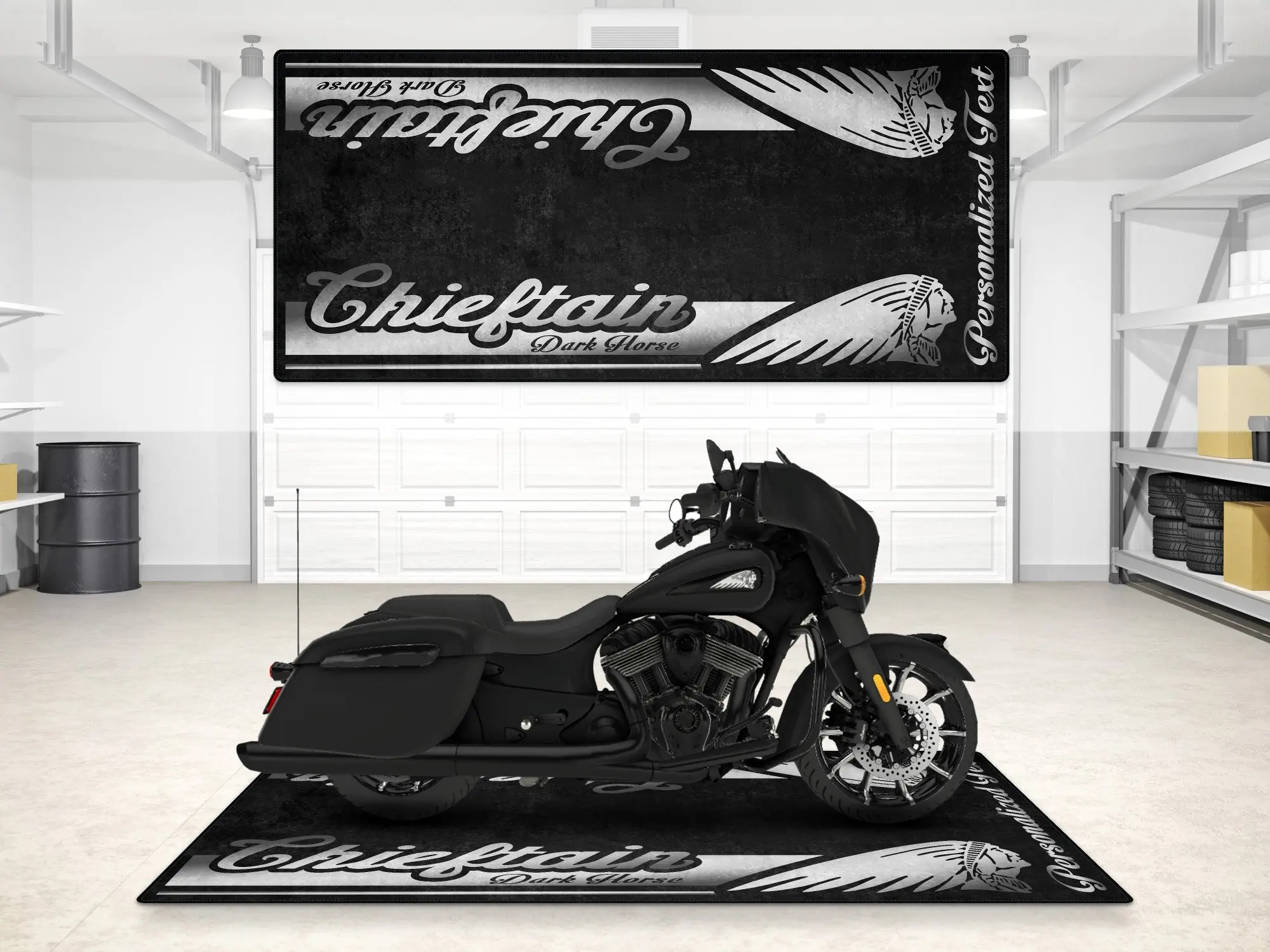 Designed Pit Mat for Indian Chieftain Dark Horse Motorcycle - MM7328 - Image 3