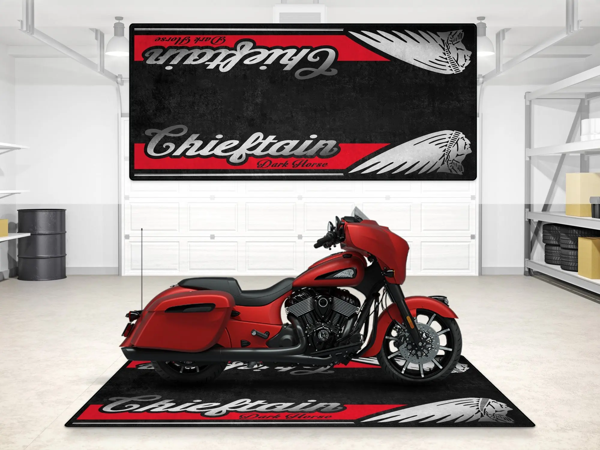 Designed Pit Mat for Indian Chieftain Dark Horse Motorcycle - MM7328 - Image 5