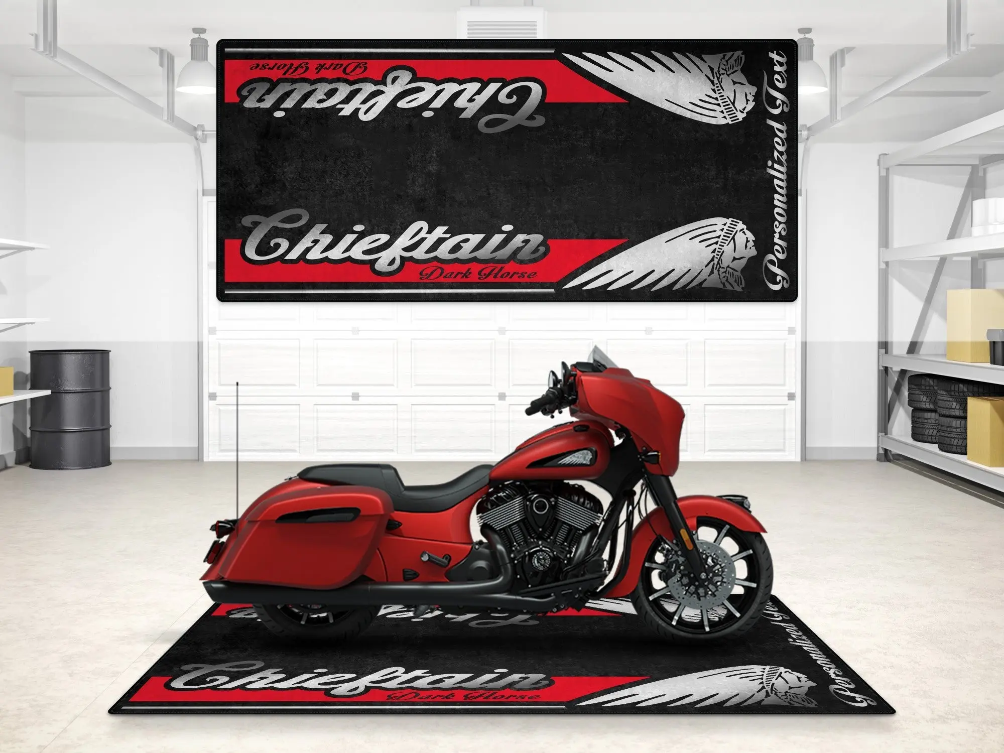 Designed Pit Mat for Indian Chieftain Dark Horse Motorcycle - MM7328 - Image 6