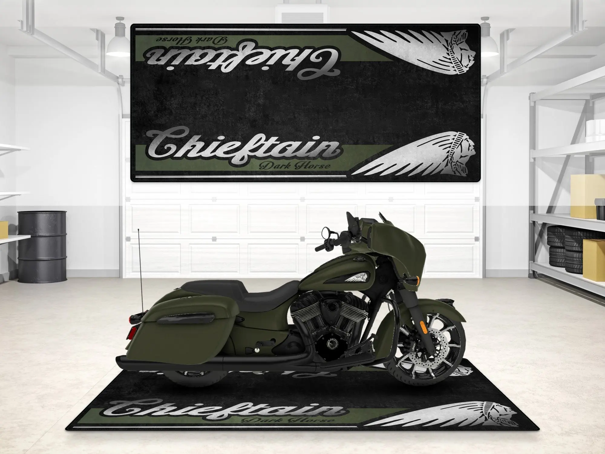 Designed Pit Mat for Indian Chieftain Dark Horse Motorcycle - MM7328 - Image 7