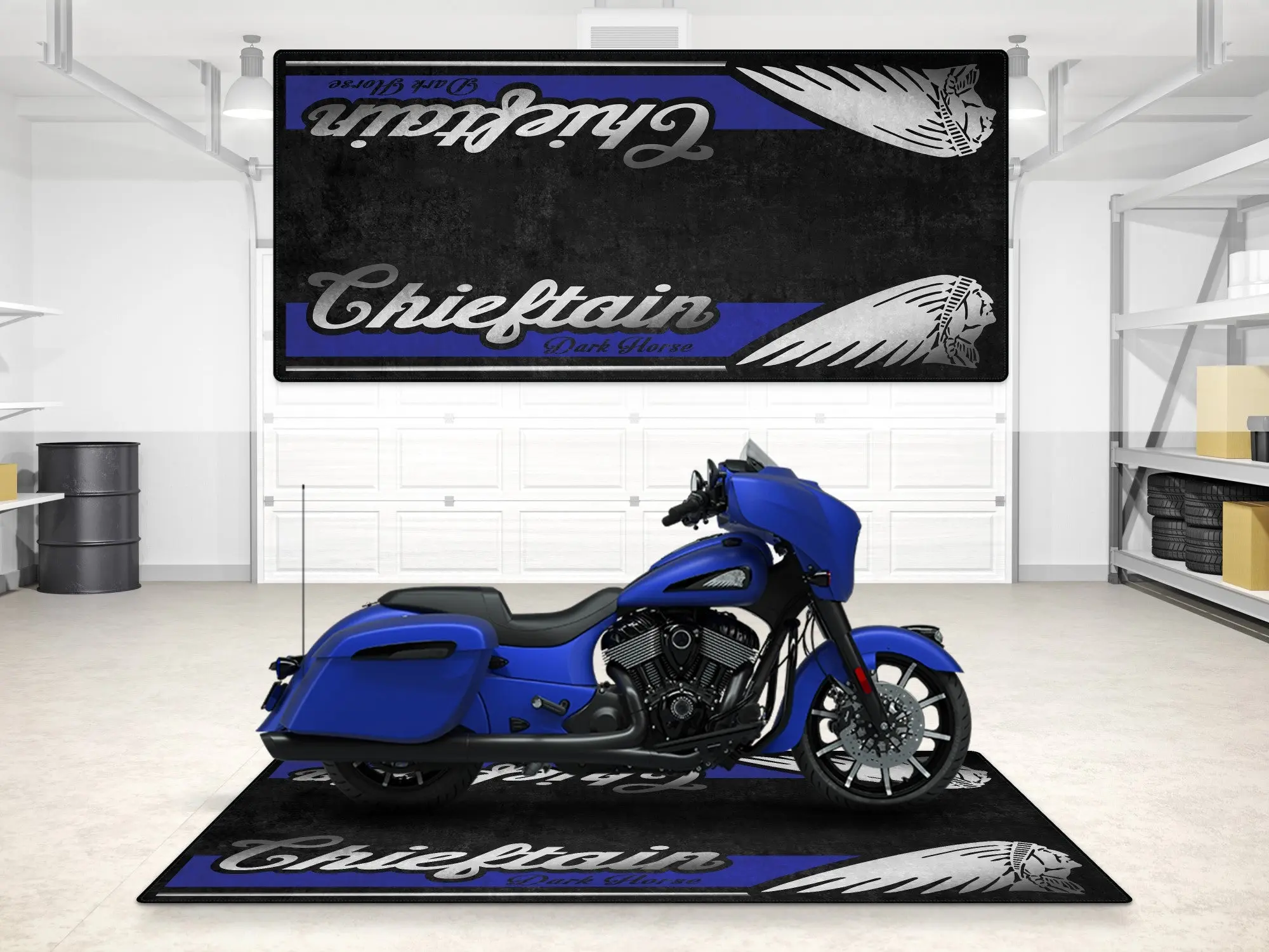 Designed Pit Mat for Indian Chieftain Dark Horse Motorcycle - MM7328 - Image 9