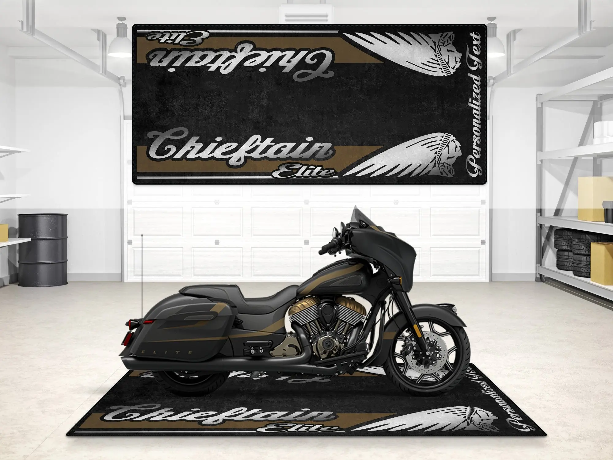 Designed Pit Mat for Indian Chieftain Elite Motorcycle - MM7330 - Image 3