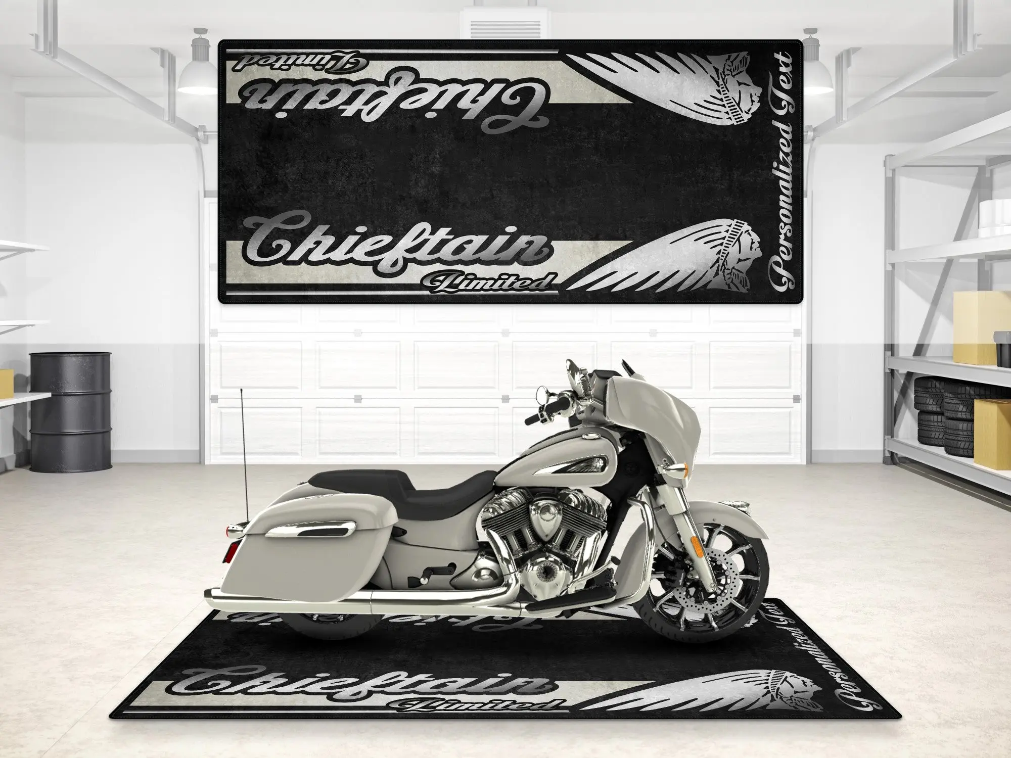 Designed Pit Mat for Indian Chieftain Limited Motorcycle - MM7329 - Image 3