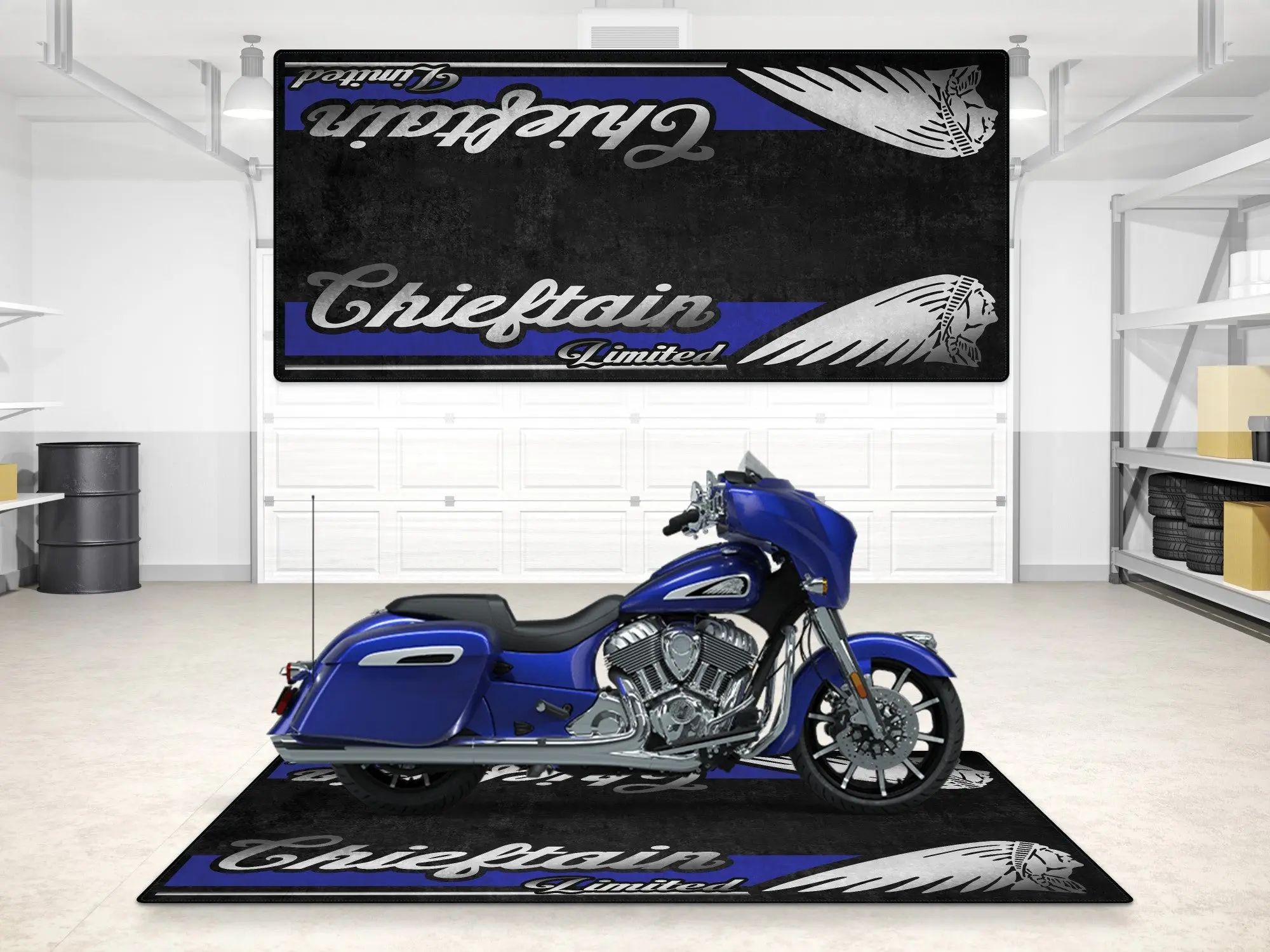 Designed Pit Mat for Indian Chieftain Limited Motorcycle - MM7329 - Image 6