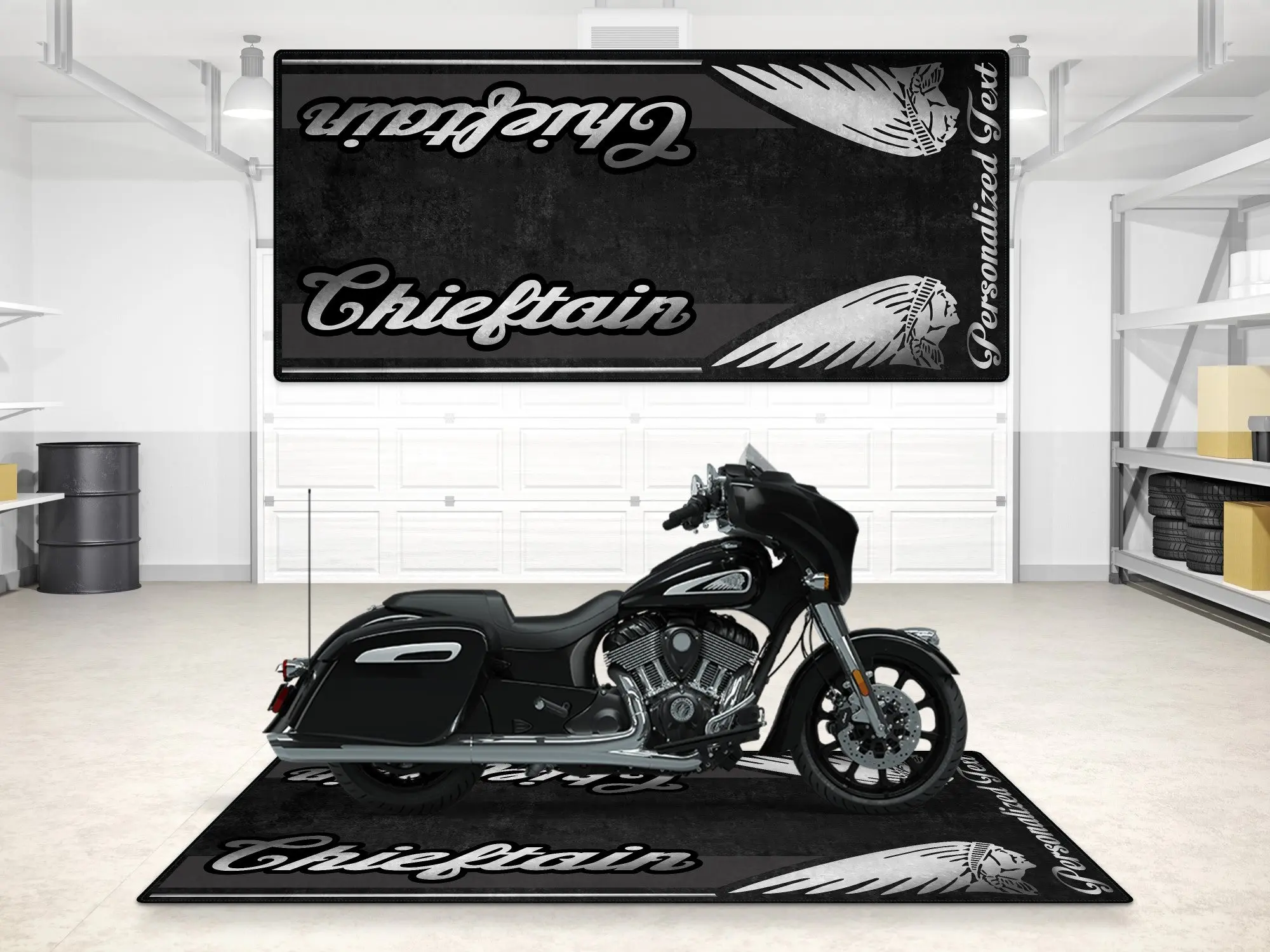 Designed Pit Mat for Indian Chieftain Motorcycle - MM7327 - Image 3