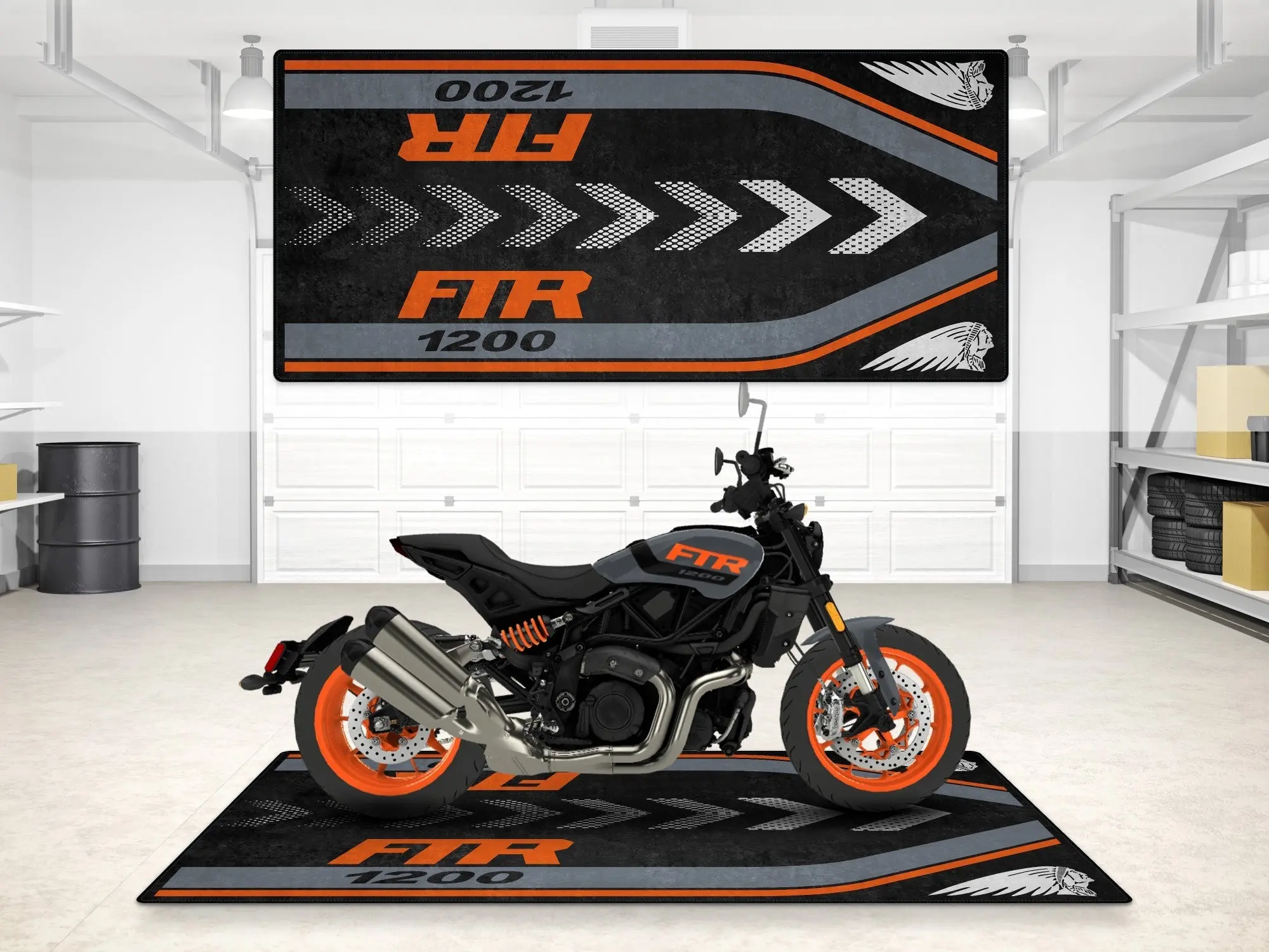 Designed Pit Mat for Indian FTR 1200 Motorcycle - MM7315 - Image 6