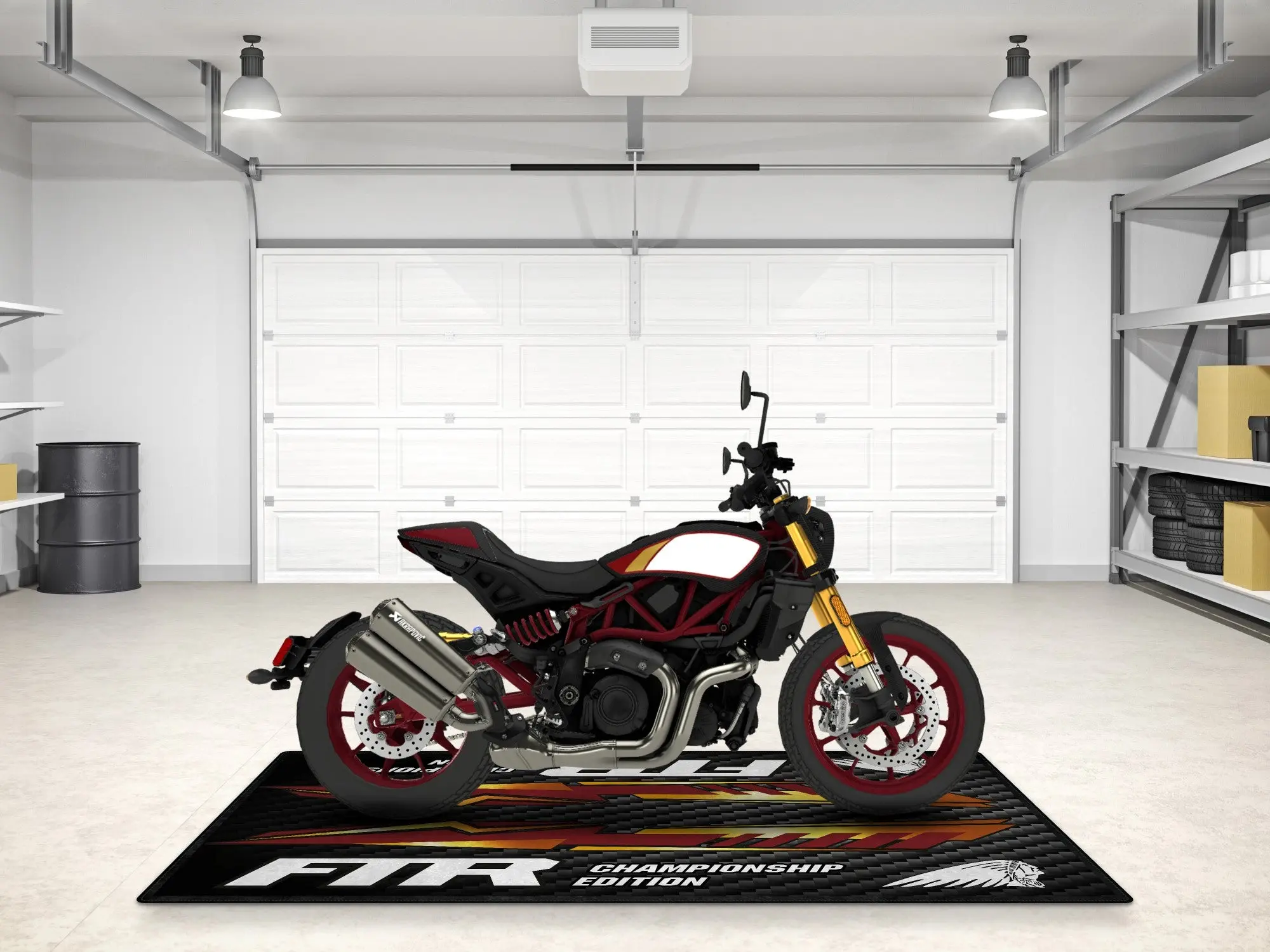 Designed Pit Mat for Indian FTR Championship Edition Motorcycle - MM7319 - Image 5