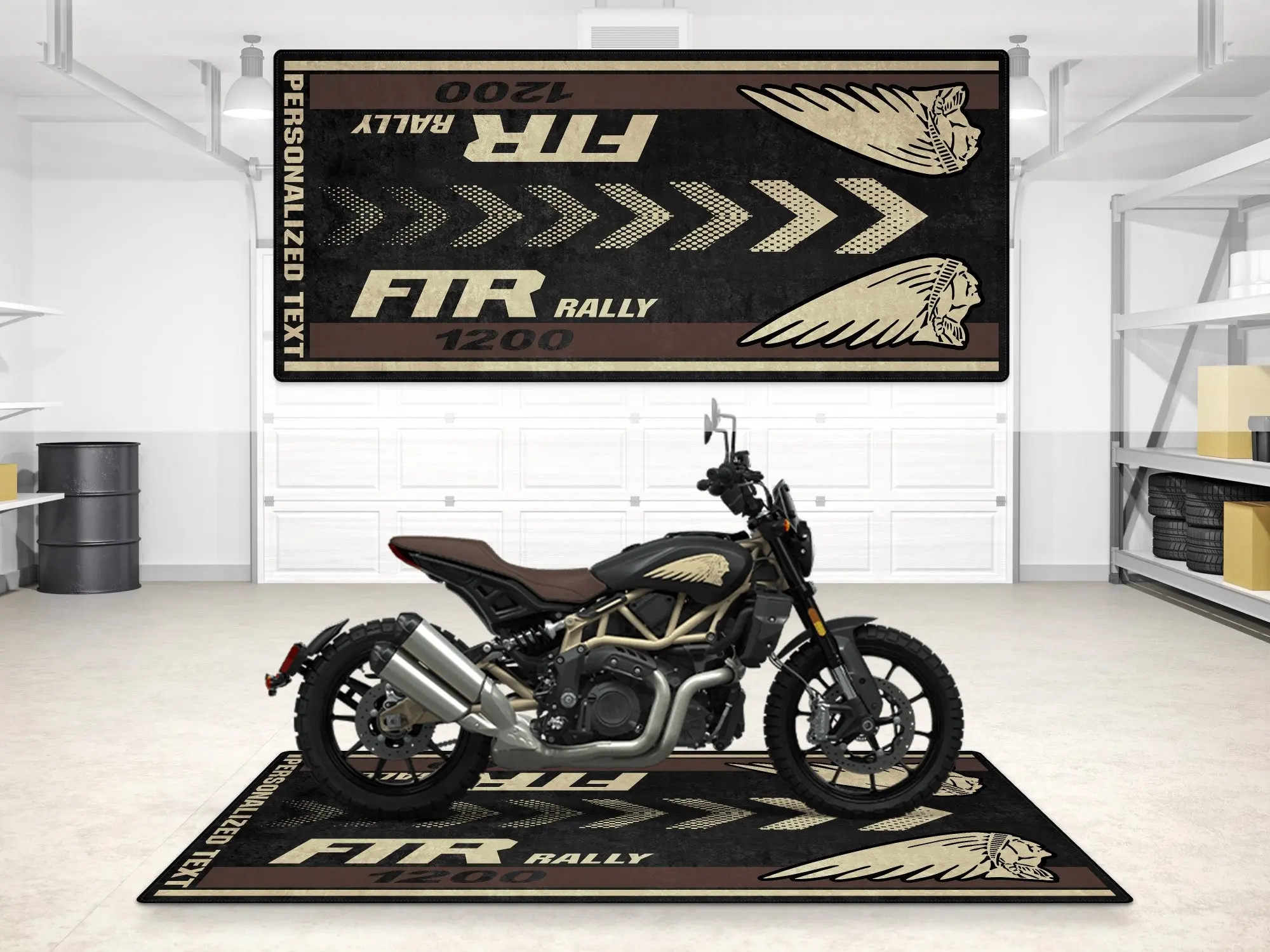 Designed Pit Mat for Indian FTR Rally 1200 Motorcycle - MM7318 - Image 3