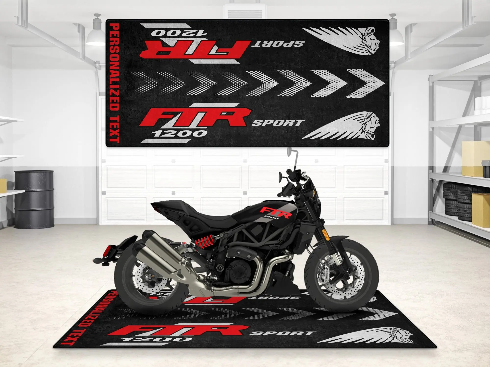 Designed Pit Mat for Indian FTR Sport 1200 Motorcycle - MM7316 - Image 3