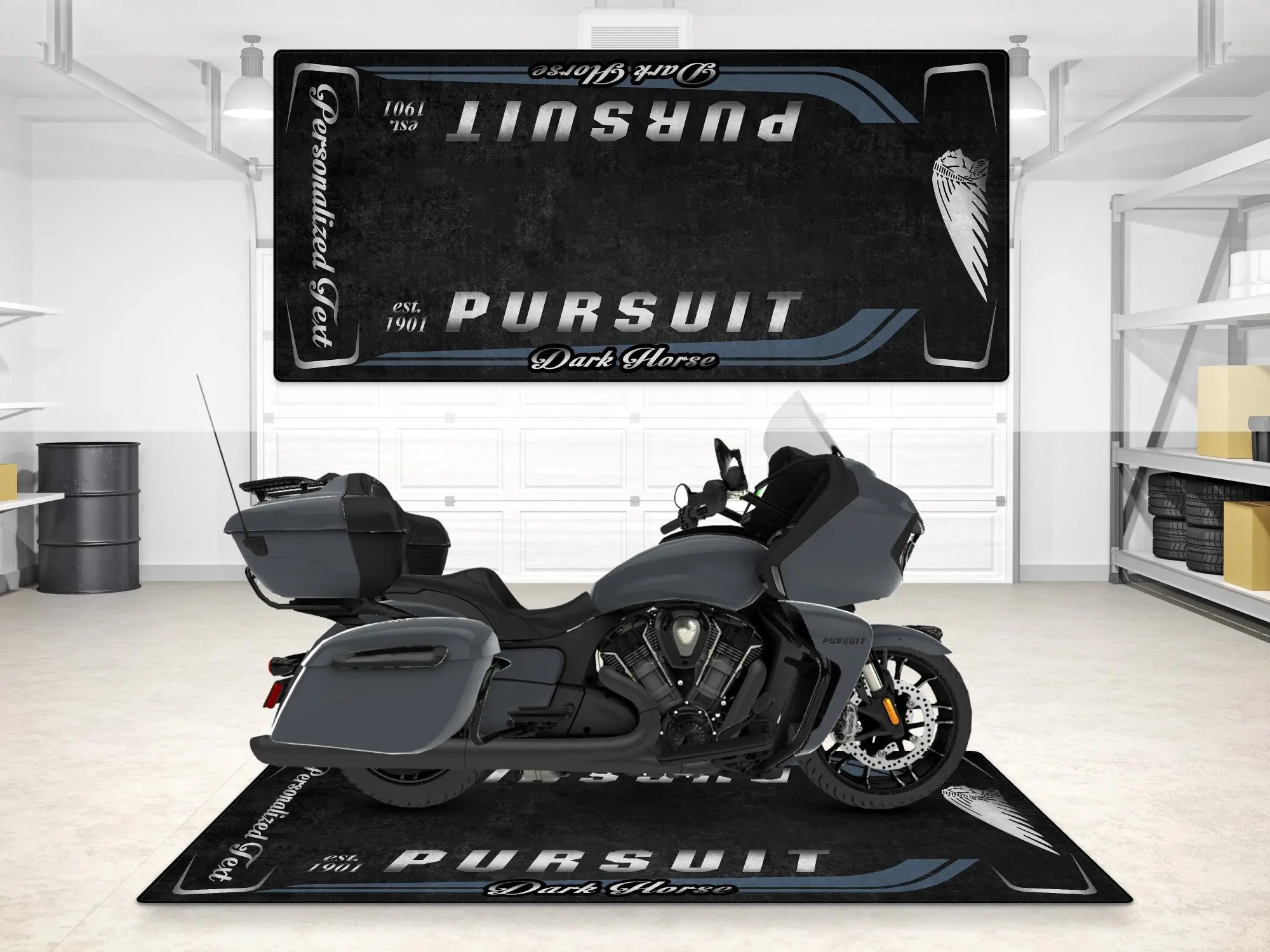 Designed Pit Mat for Indian Pursuit Dark Horse Motorcycle - MM7339 - Image 3