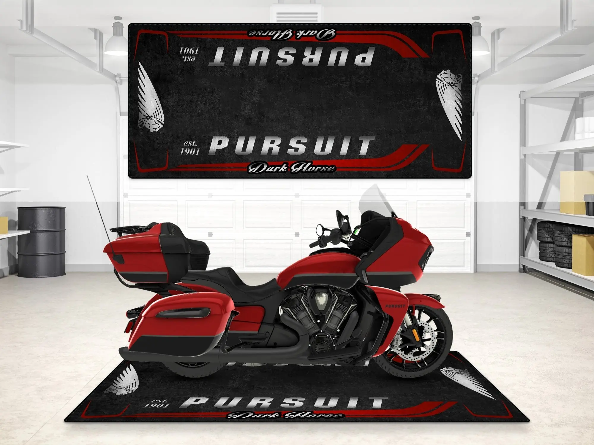 Designed Pit Mat for Indian Pursuit Dark Horse Motorcycle - MM7339 - Image 5