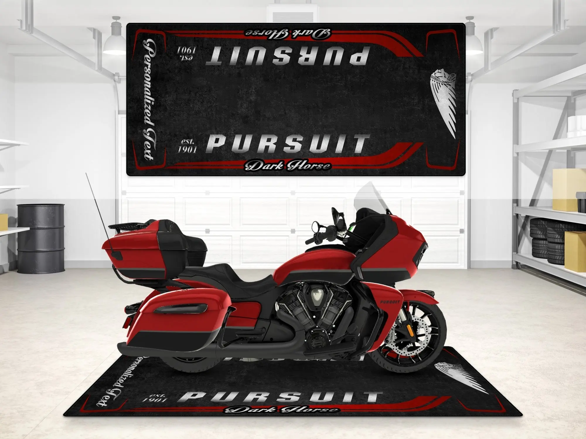 Designed Pit Mat for Indian Pursuit Dark Horse Motorcycle - MM7339 - Image 6