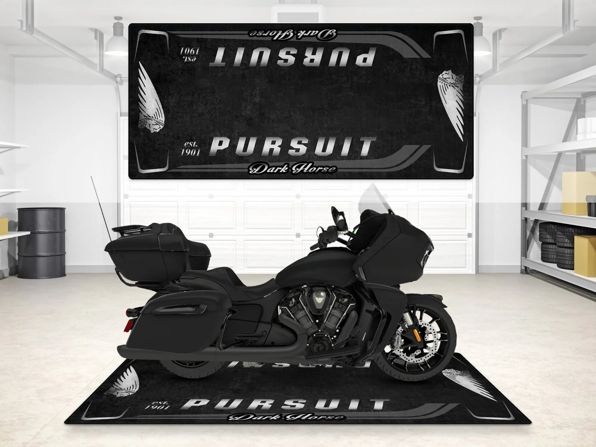 Designed Pit Mat for Indian Pursuit Dark Horse Motorcycle - MM7339 - Image 9