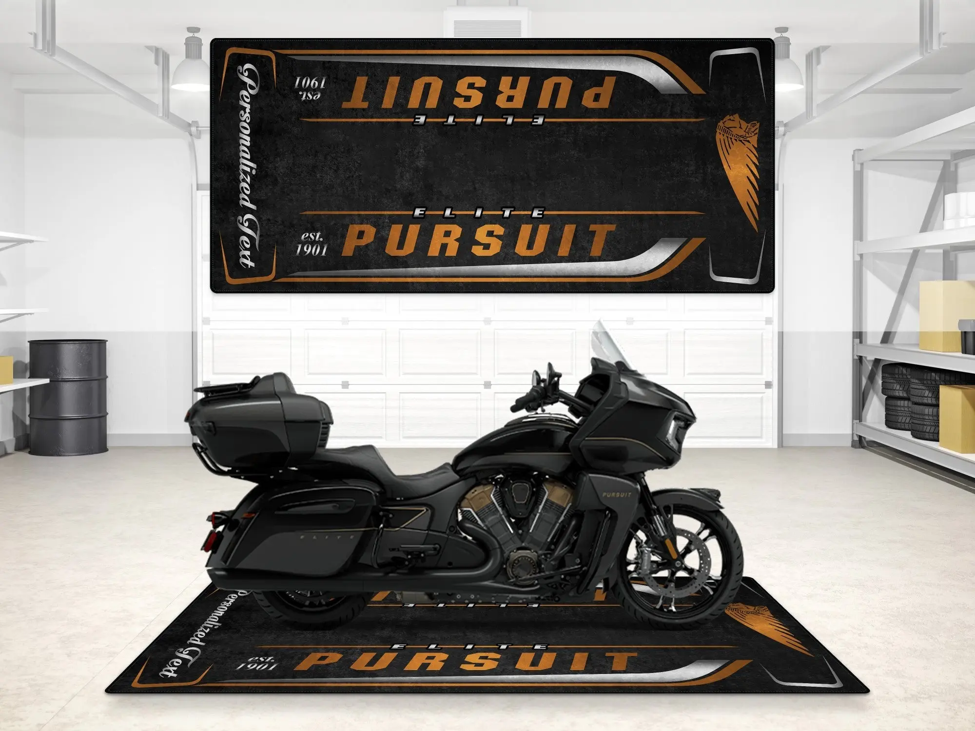 Designed Pit Mat for Indian Pursuit Elite Motorcycle - MM7340 - Image 3