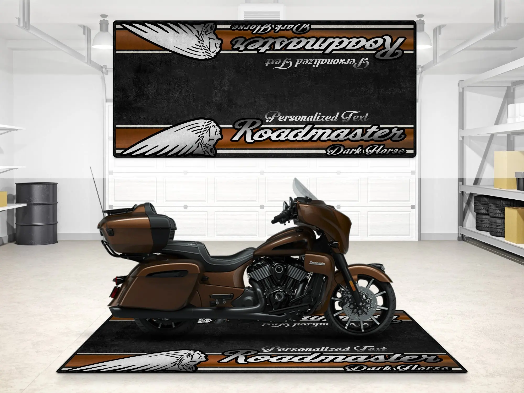 Designed Pit Mat for Indian Roadmaster Dark Horse Motorcycle - MM7337 - Image 3