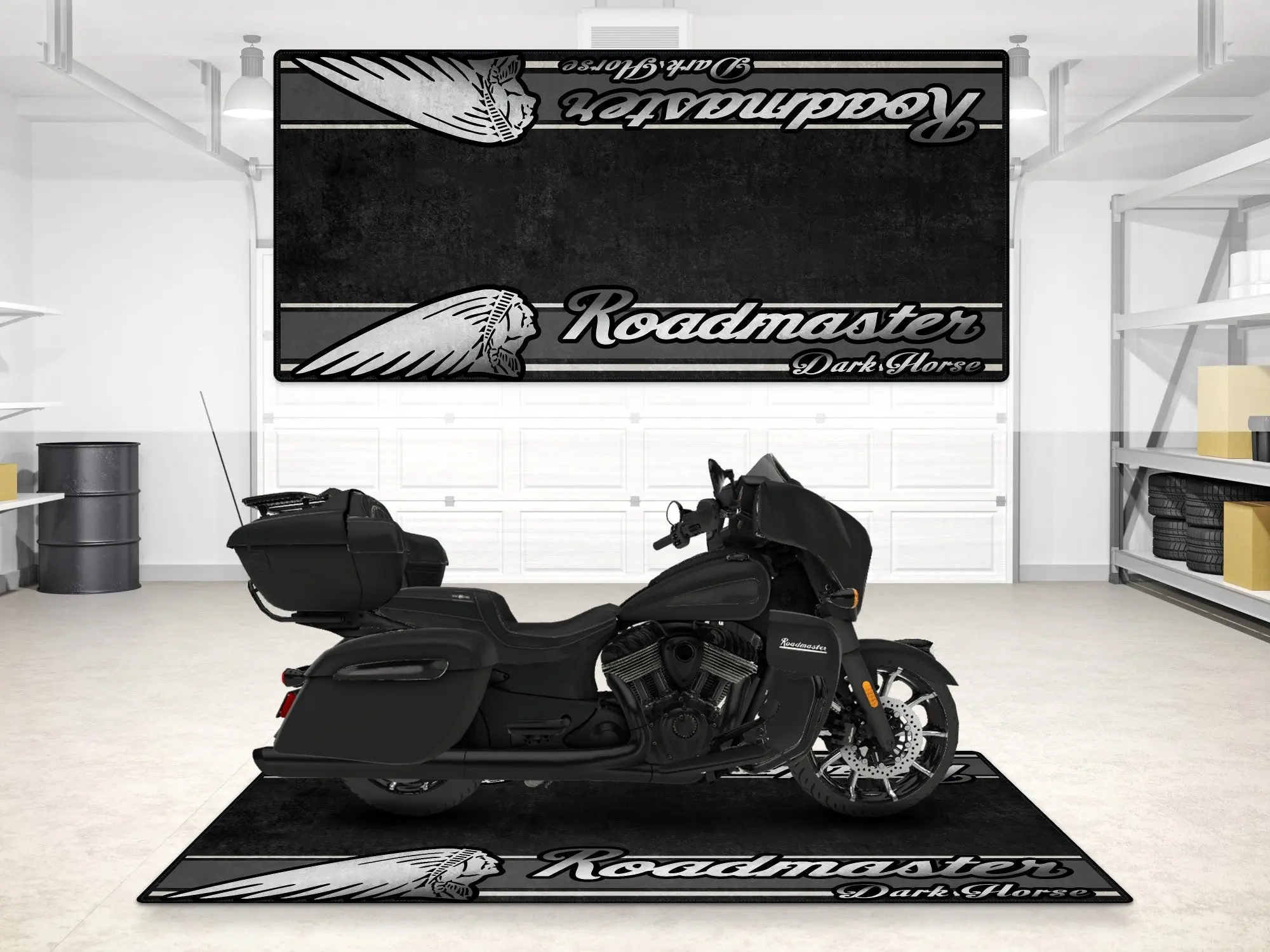 Designed Pit Mat for Indian Roadmaster Dark Horse Motorcycle - MM7337 - Image 5