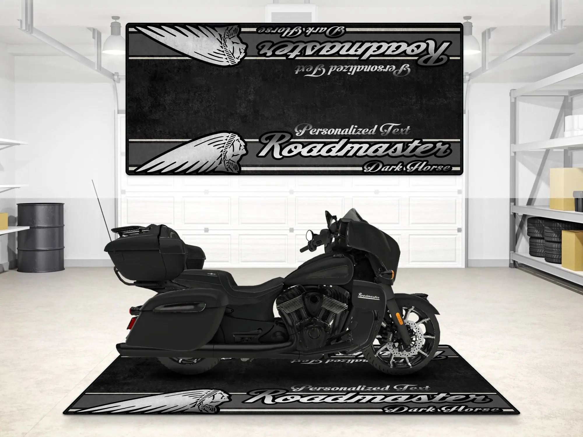 Designed Pit Mat for Indian Roadmaster Dark Horse Motorcycle - MM7337 - Image 7