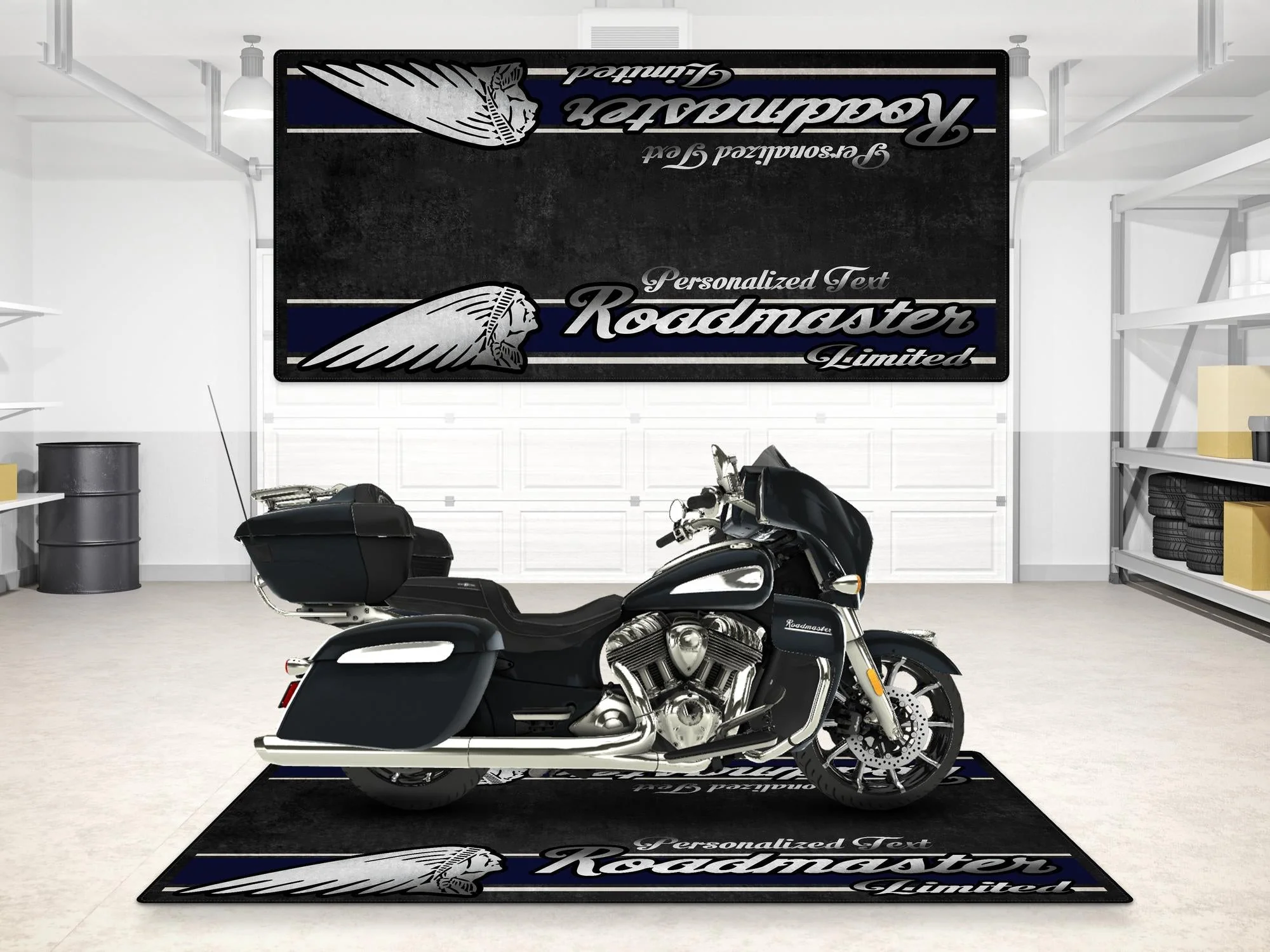 Designed Pit Mat for Indian Roadmaster Limited Motorcycle - MM7336 - Image 3