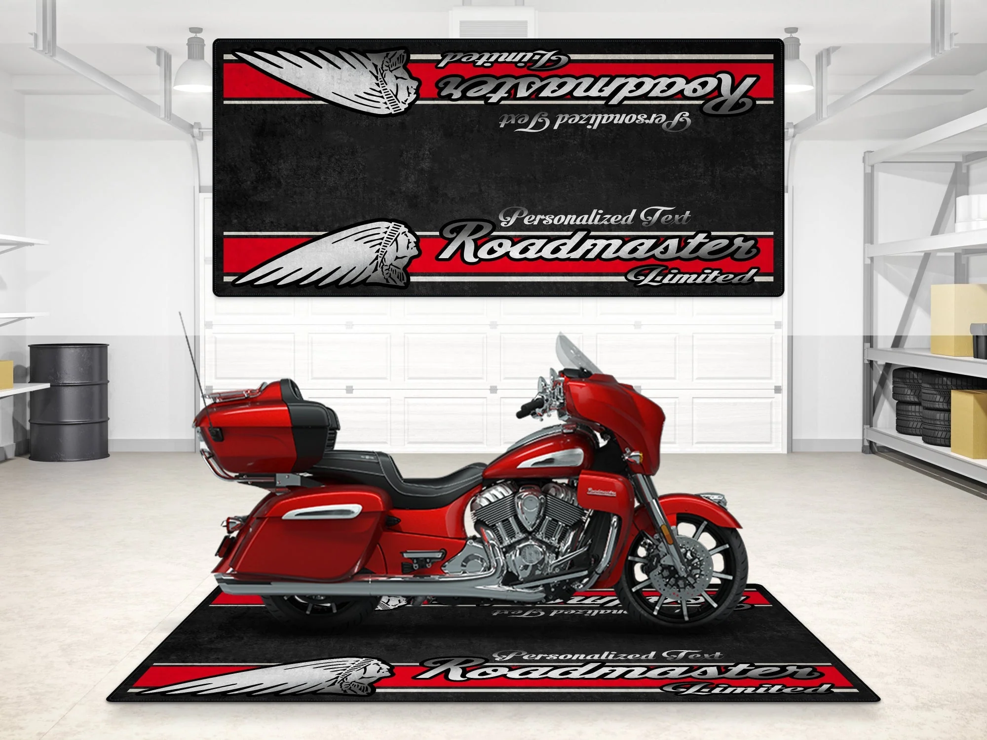 Designed Pit Mat for Indian Roadmaster Limited Motorcycle - MM7336 - Image 8