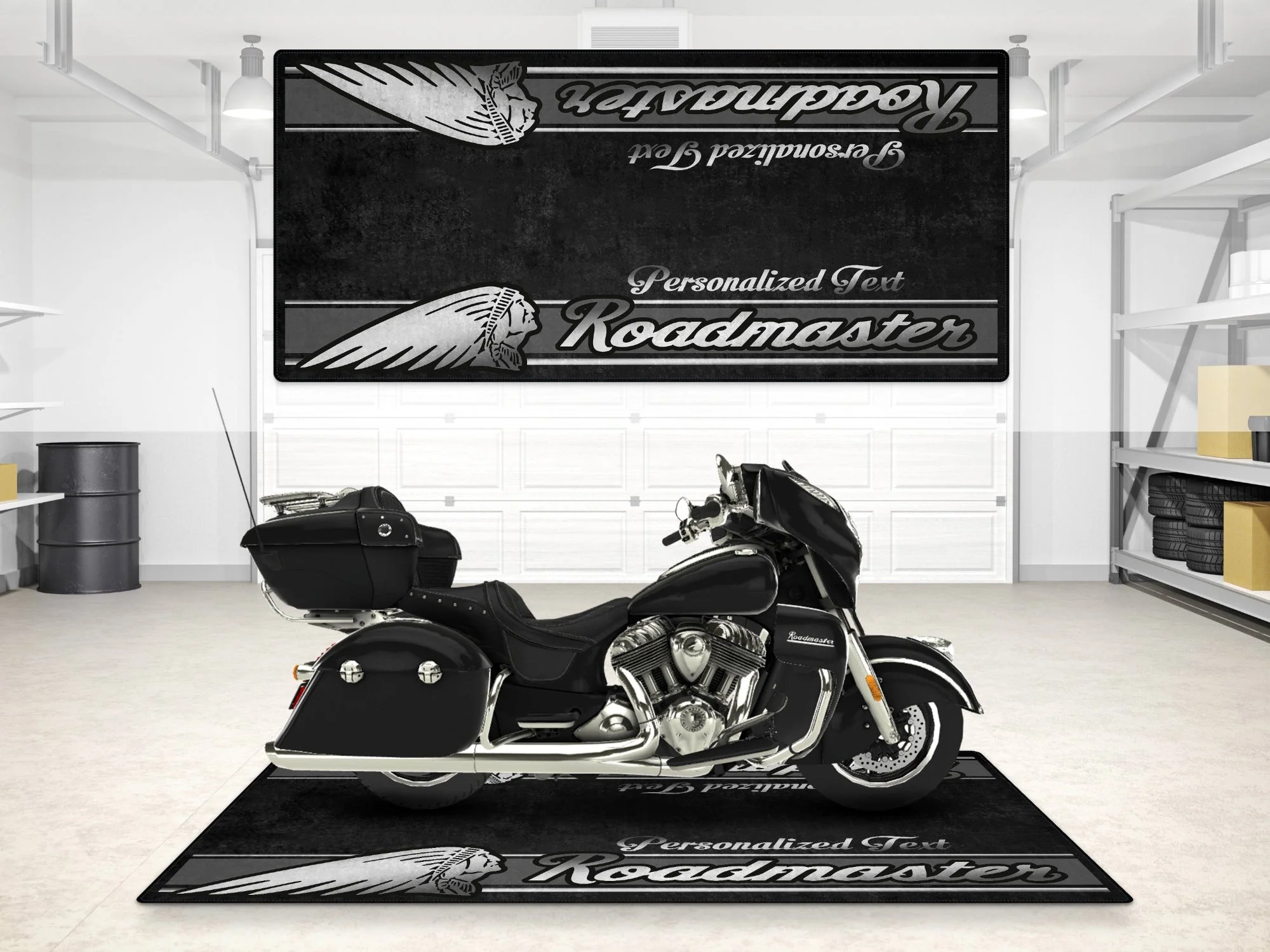 Designed Pit Mat for Indian Roadmaster Motorcycle - MM7335 - Image 3