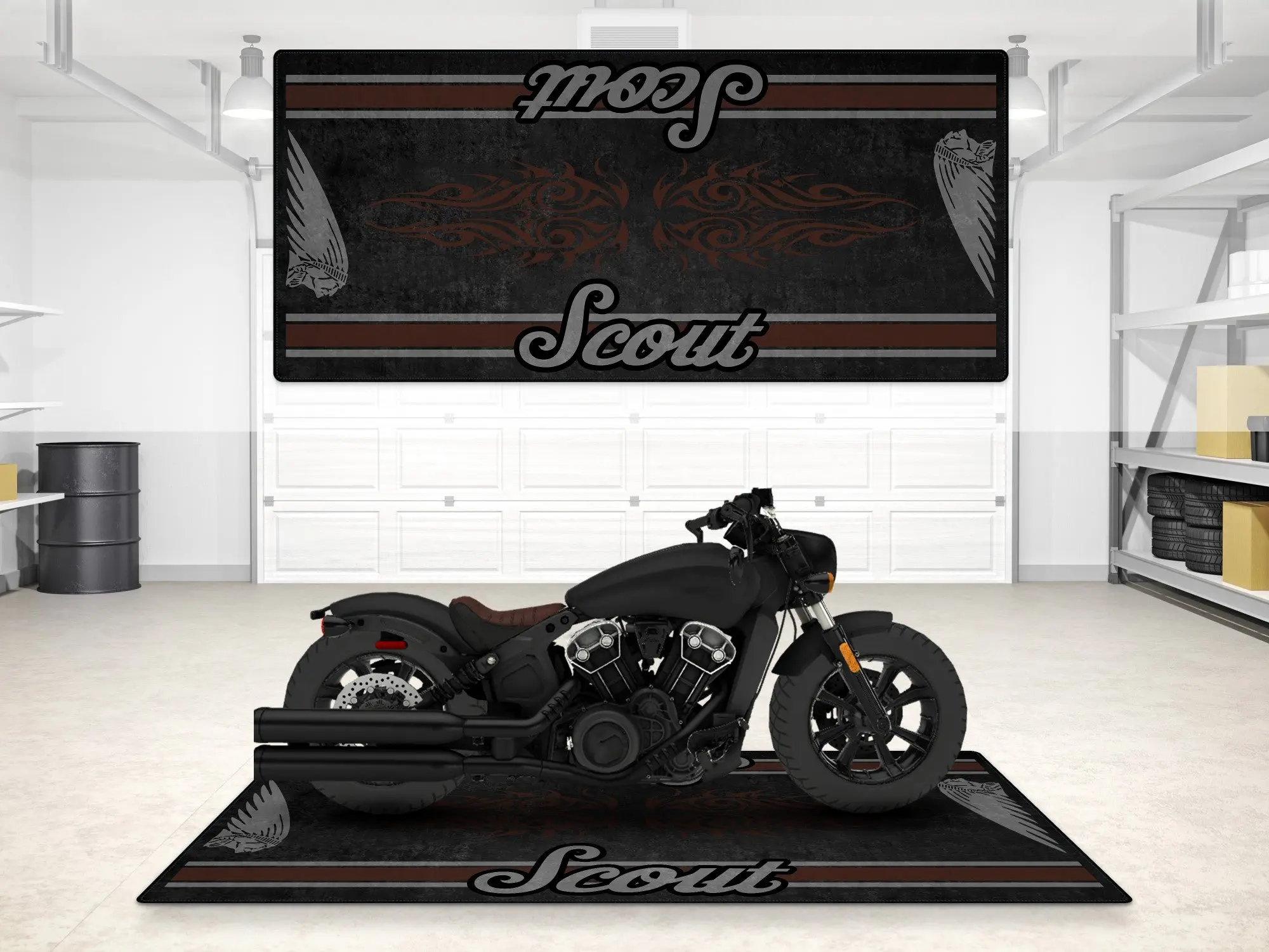 Designed Pit Mat for Indian Scout Bobber Motorcycle - MM7321 - Image 5