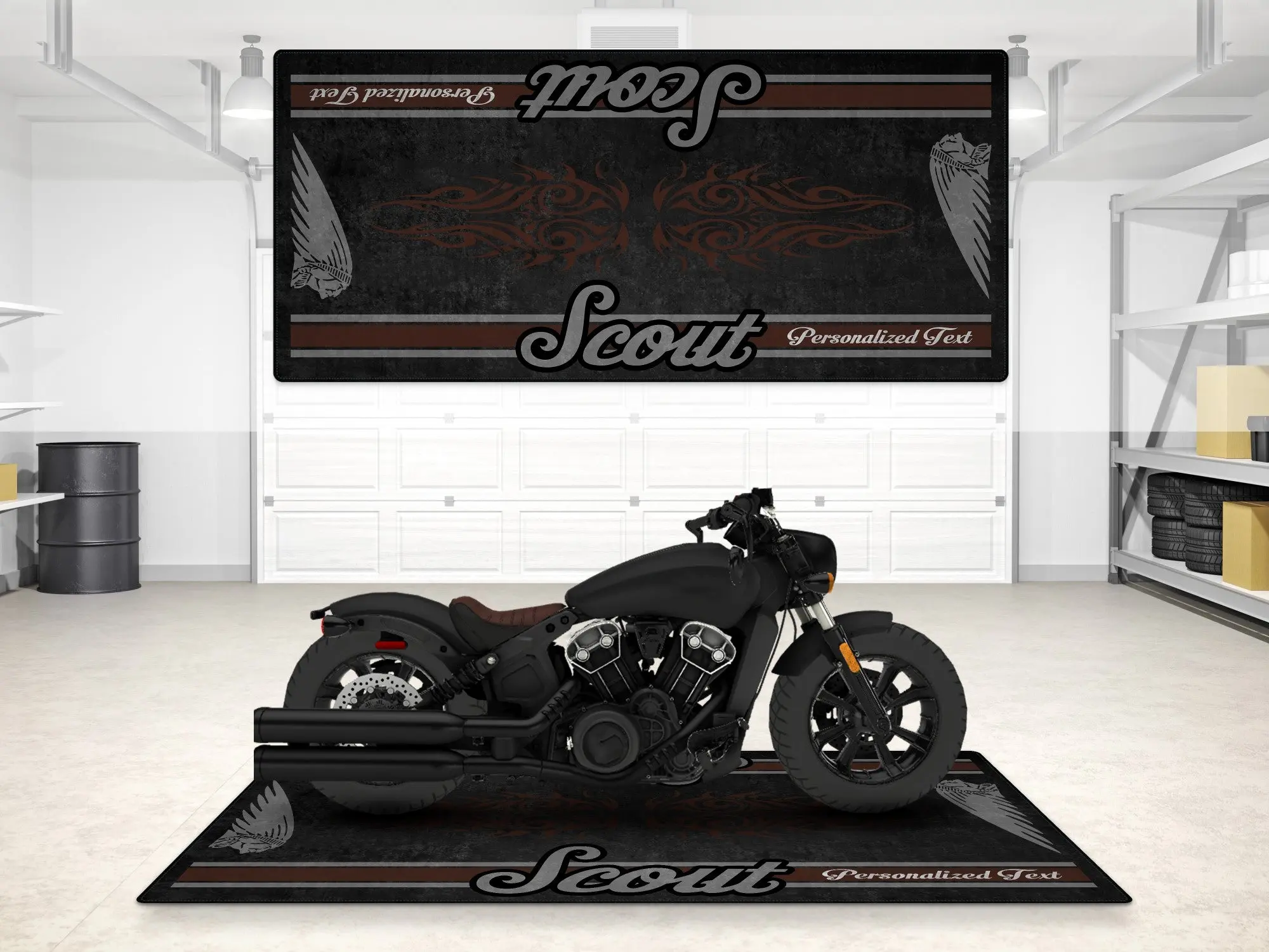 Designed Pit Mat for Indian Scout Bobber Motorcycle - MM7321 - Image 7