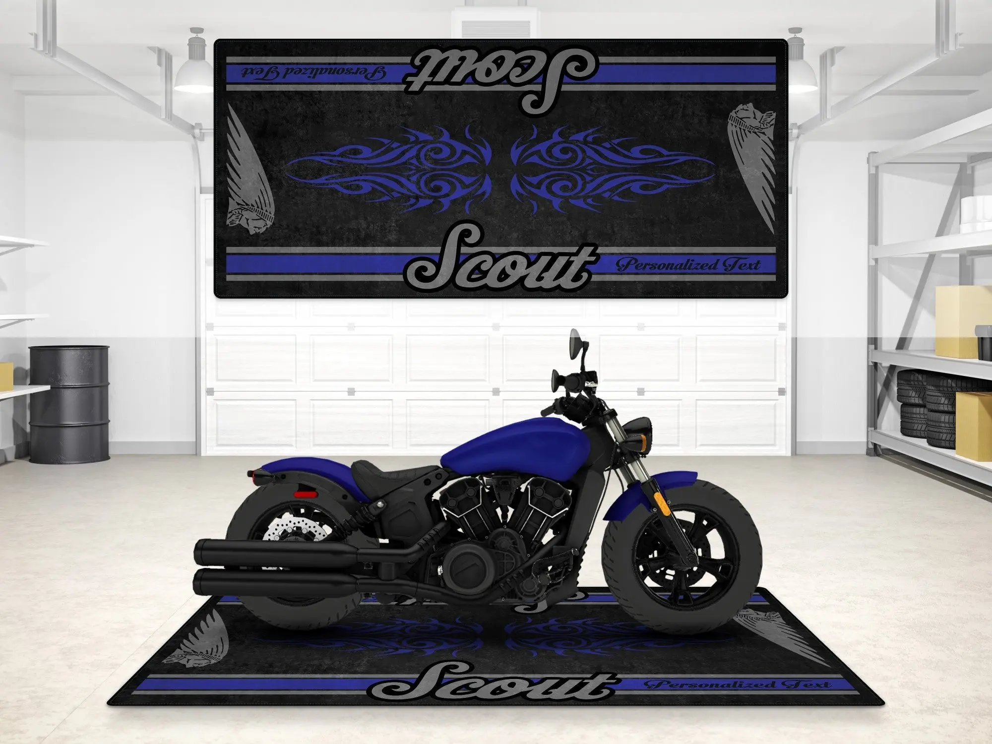 Designed Pit Mat for Indian Scout Bobber Sixty Motorcycle - MM7320 - Image 3