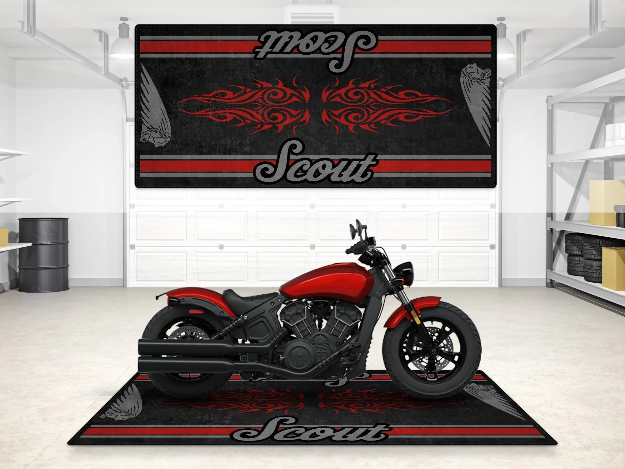 Designed Pit Mat for Indian Scout Bobber Sixty Motorcycle - MM7320 - Image 6