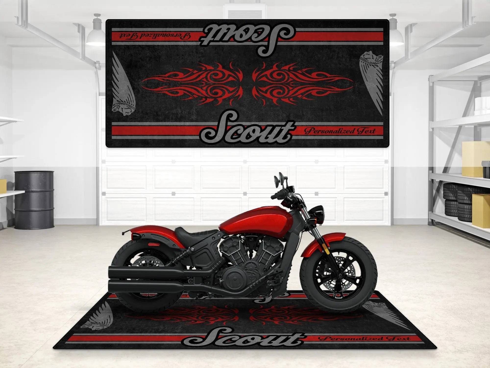 Designed Pit Mat for Indian Scout Bobber Sixty Motorcycle - MM7320 - Image 8