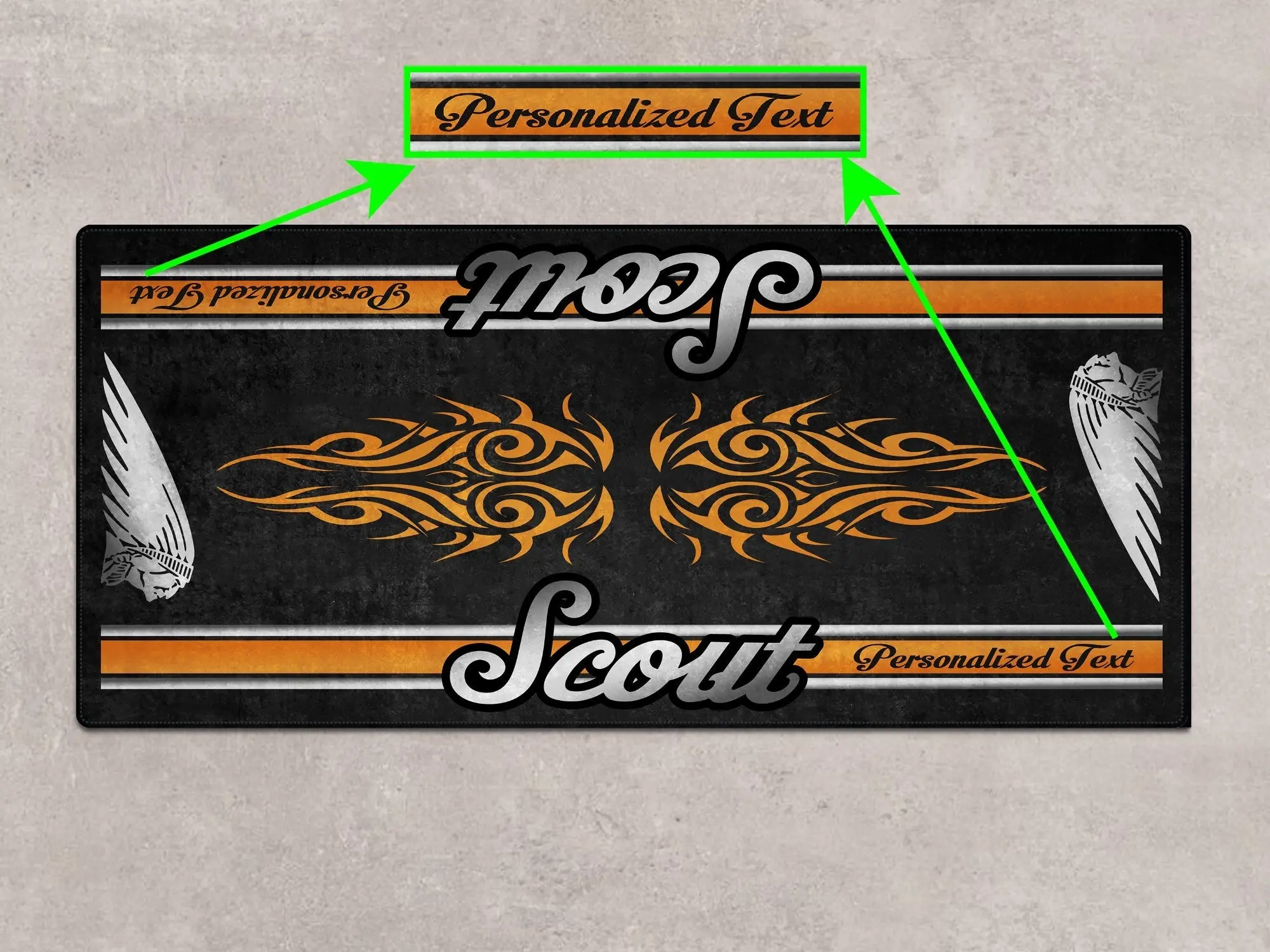 Designed Pit Mat for Indian Scout Motorcycle - MM7323 - Image 4