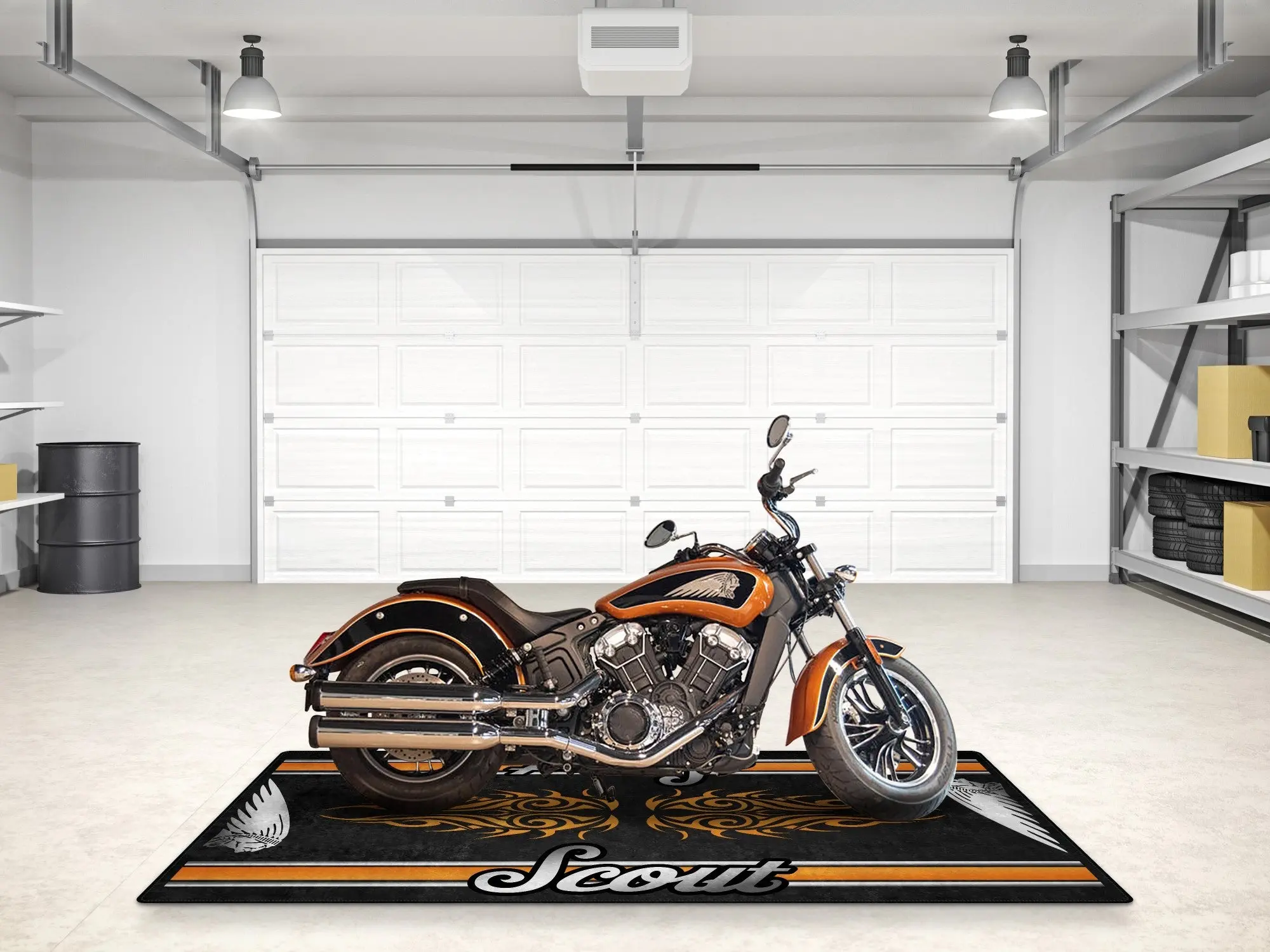 Designed Pit Mat for Indian Scout Motorcycle - MM7323 - Image 5