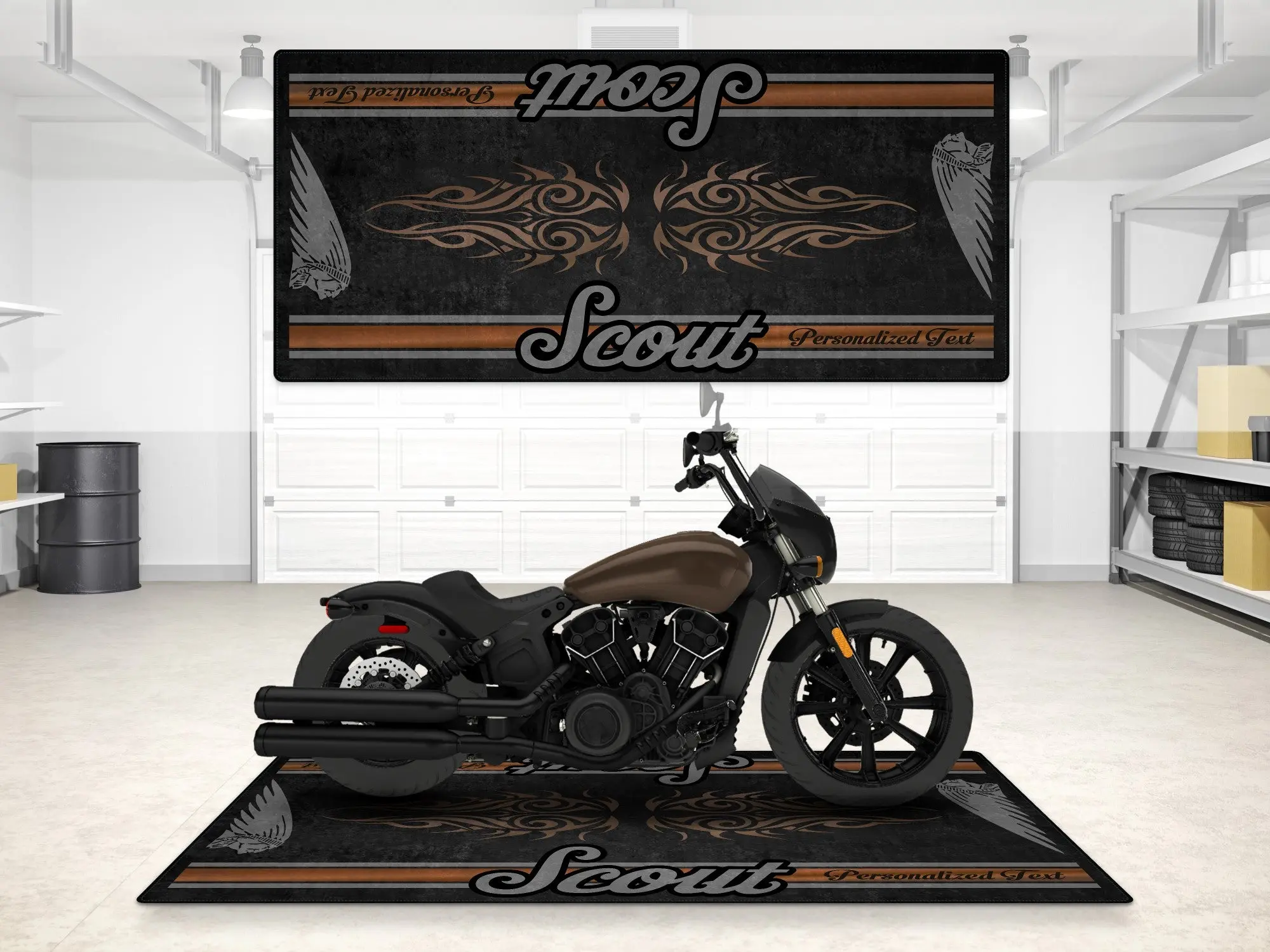 Designed Pit Mat for Indian Scout Rogue Sixty Motorcycle - MM7324 - Image 3