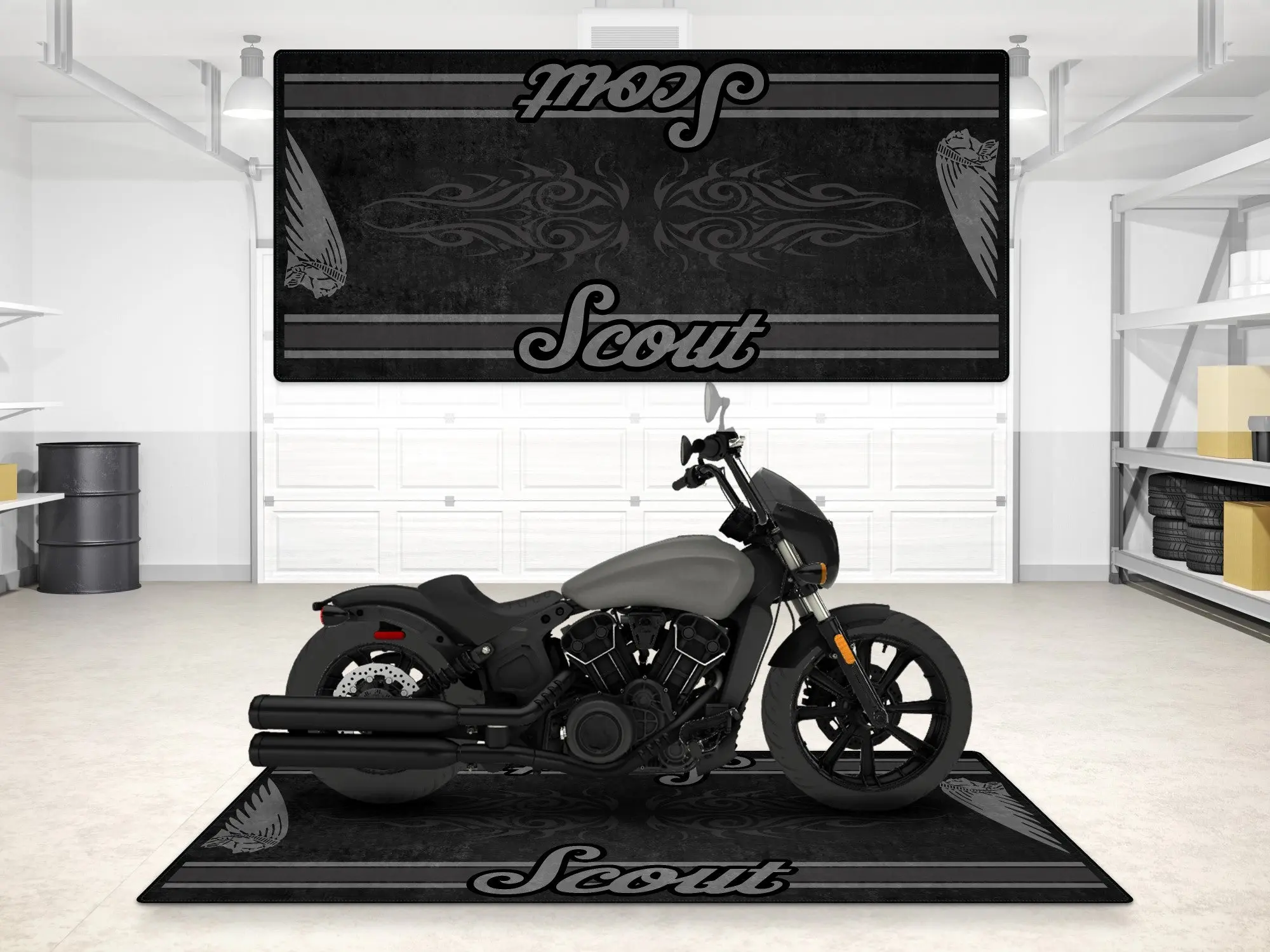 Designed Pit Mat for Indian Scout Rogue Sixty Motorcycle - MM7324 - Image 6