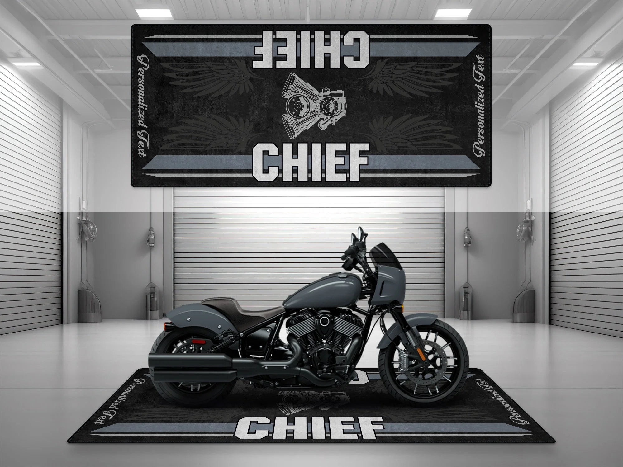 Designed Pit Mat for Indian Sport Chief Motorcycle - MM7325 - Image 3