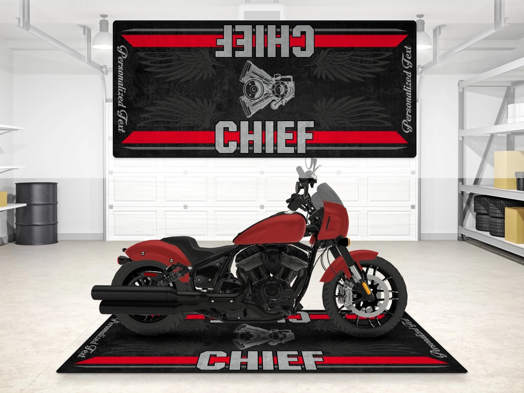 Designed Pit Mat for Indian Sport Chief Motorcycle - MM7325 - Image 6