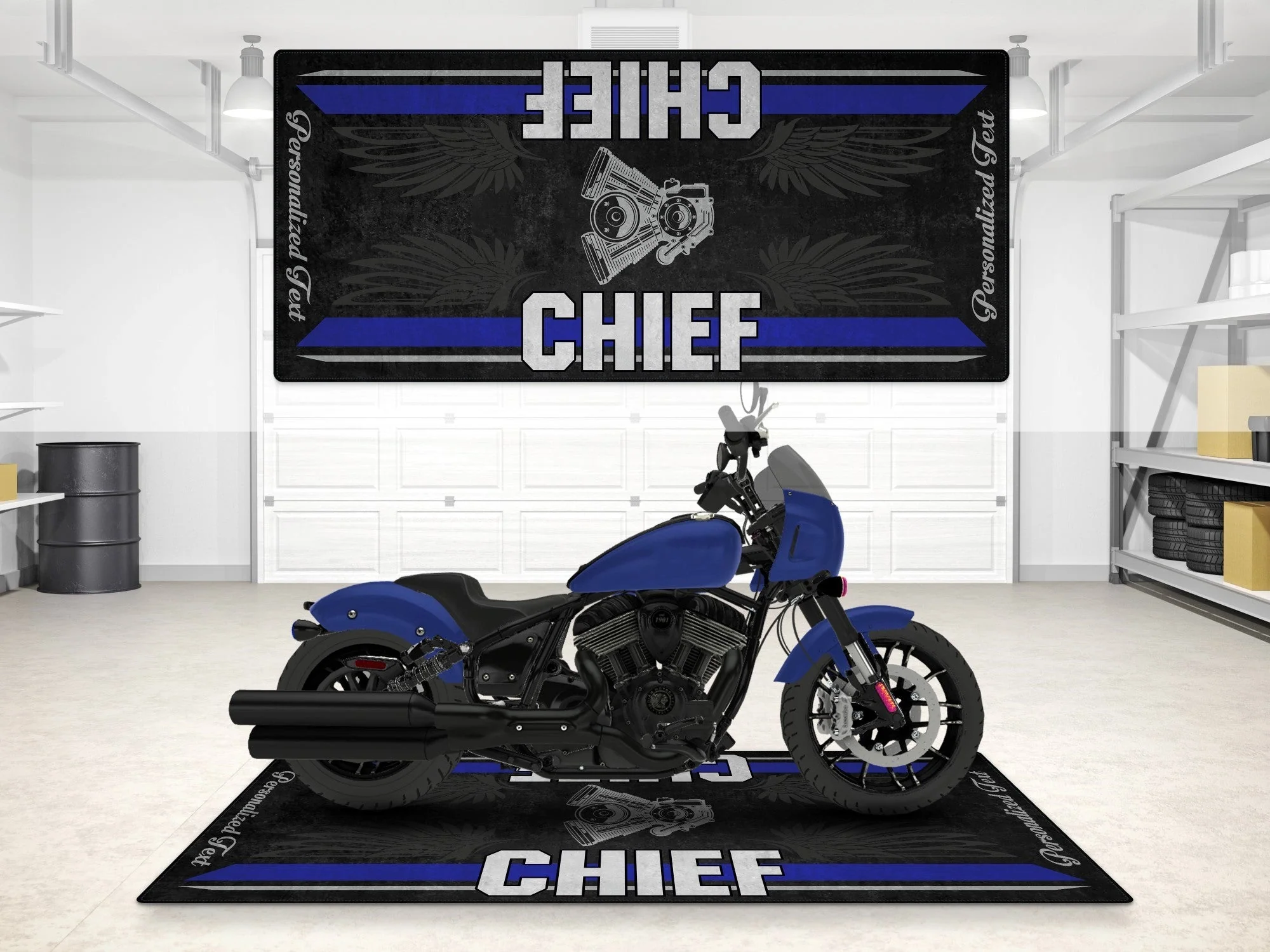 Designed Pit Mat for Indian Sport Chief Motorcycle - MM7325 - Image 8