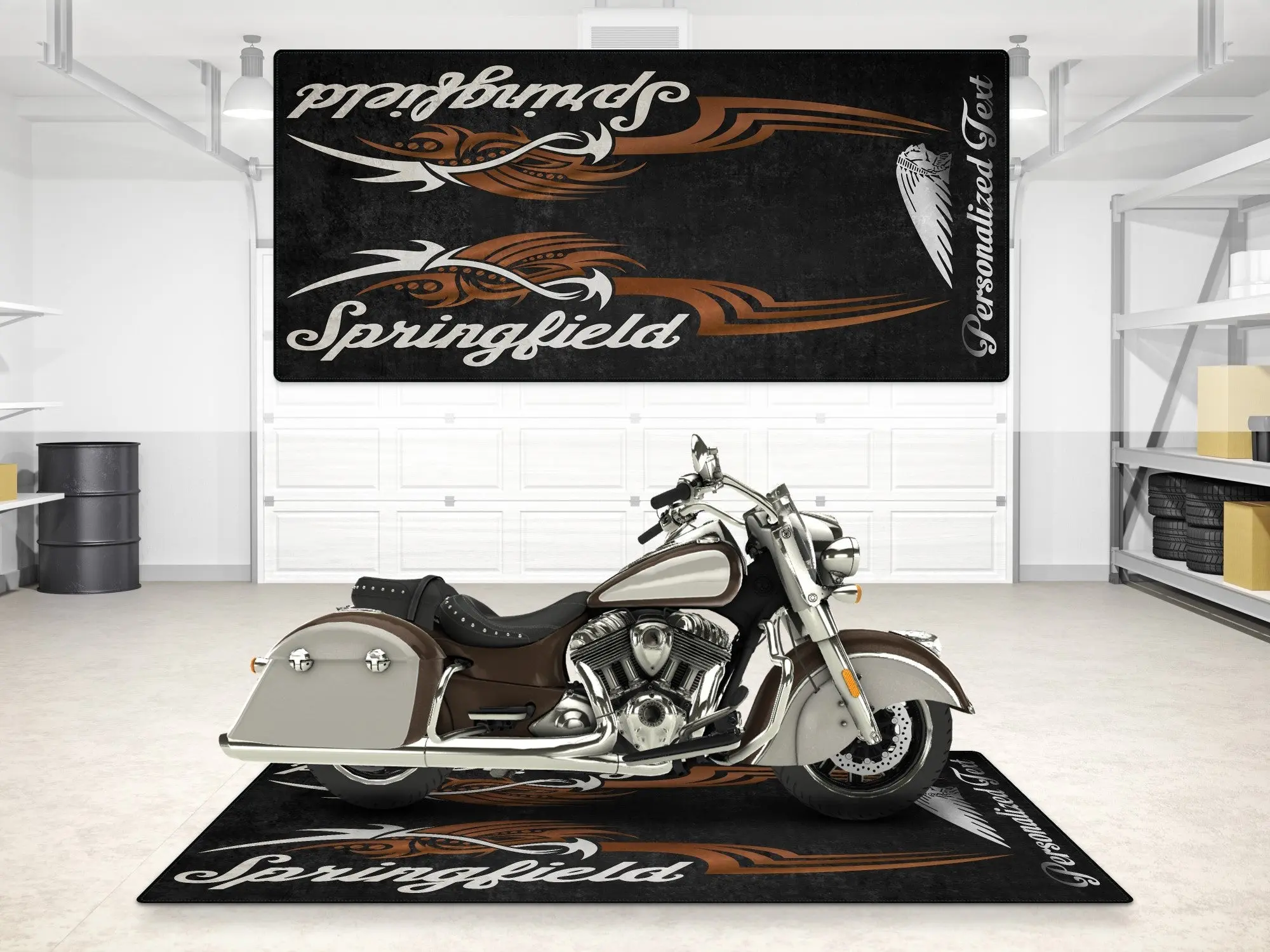 Designed Pit Mat for Indian Springfield Motorcycle - MM7326 - Image 3