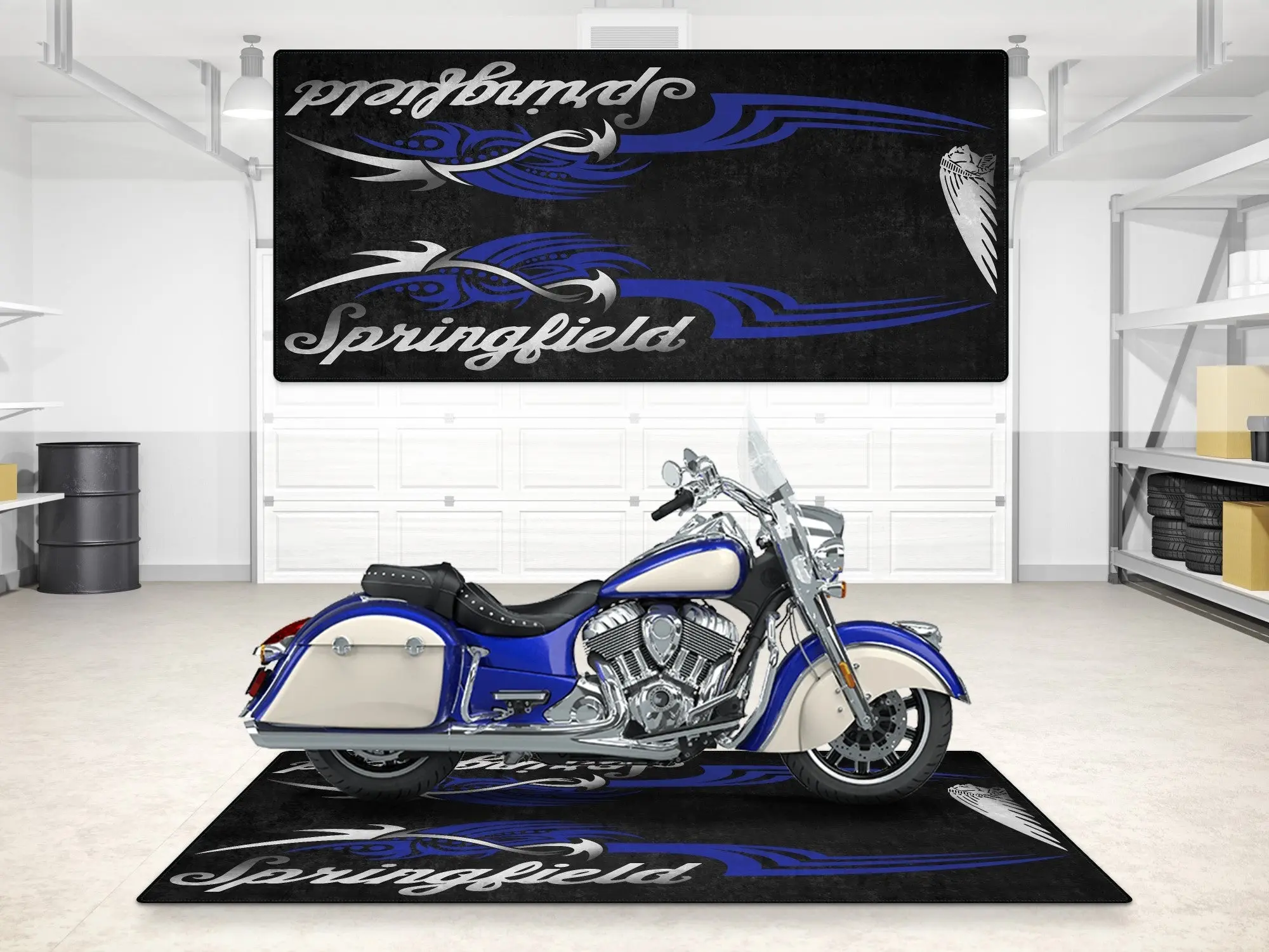 Designed Pit Mat for Indian Springfield Motorcycle - MM7326 - Image 5