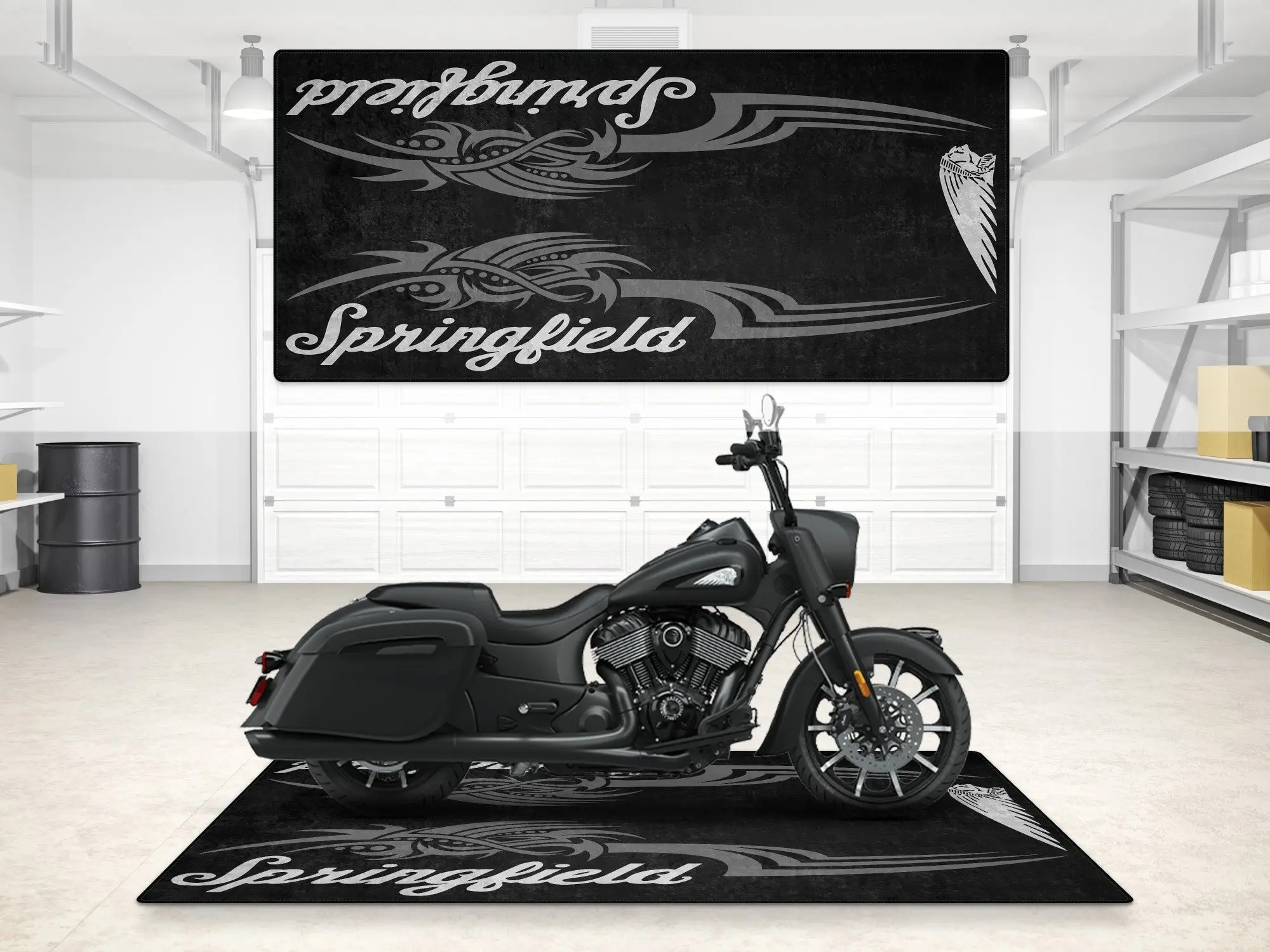 Designed Pit Mat for Indian Springfield Motorcycle - MM7326 - Image 7