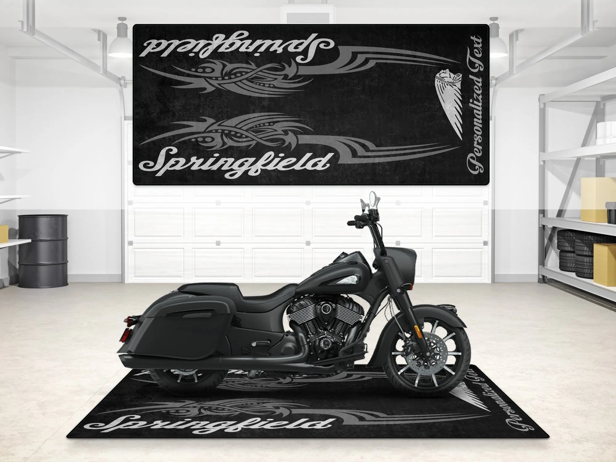 Designed Pit Mat for Indian Springfield Motorcycle - MM7326 - Image 8