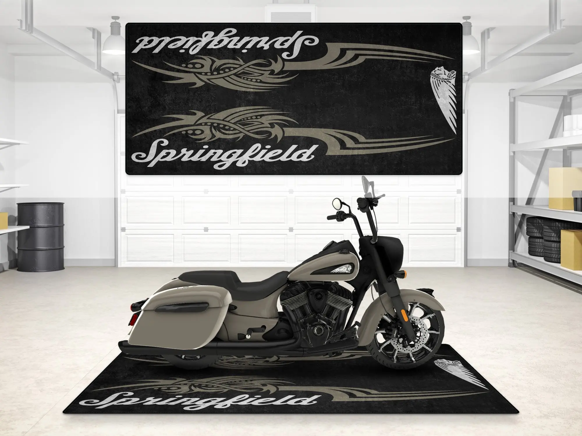 Designed Pit Mat for Indian Springfield Motorcycle - MM7326 - Image 9